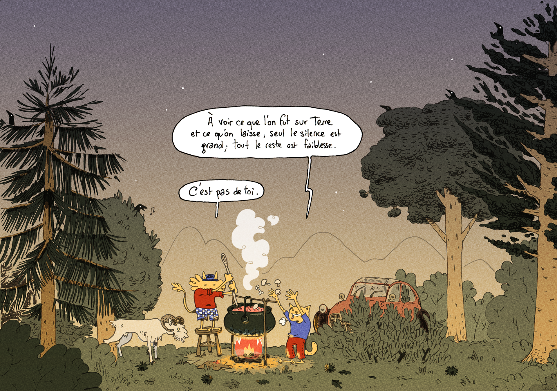 illustration "good soup" > feutre fin et photoshop