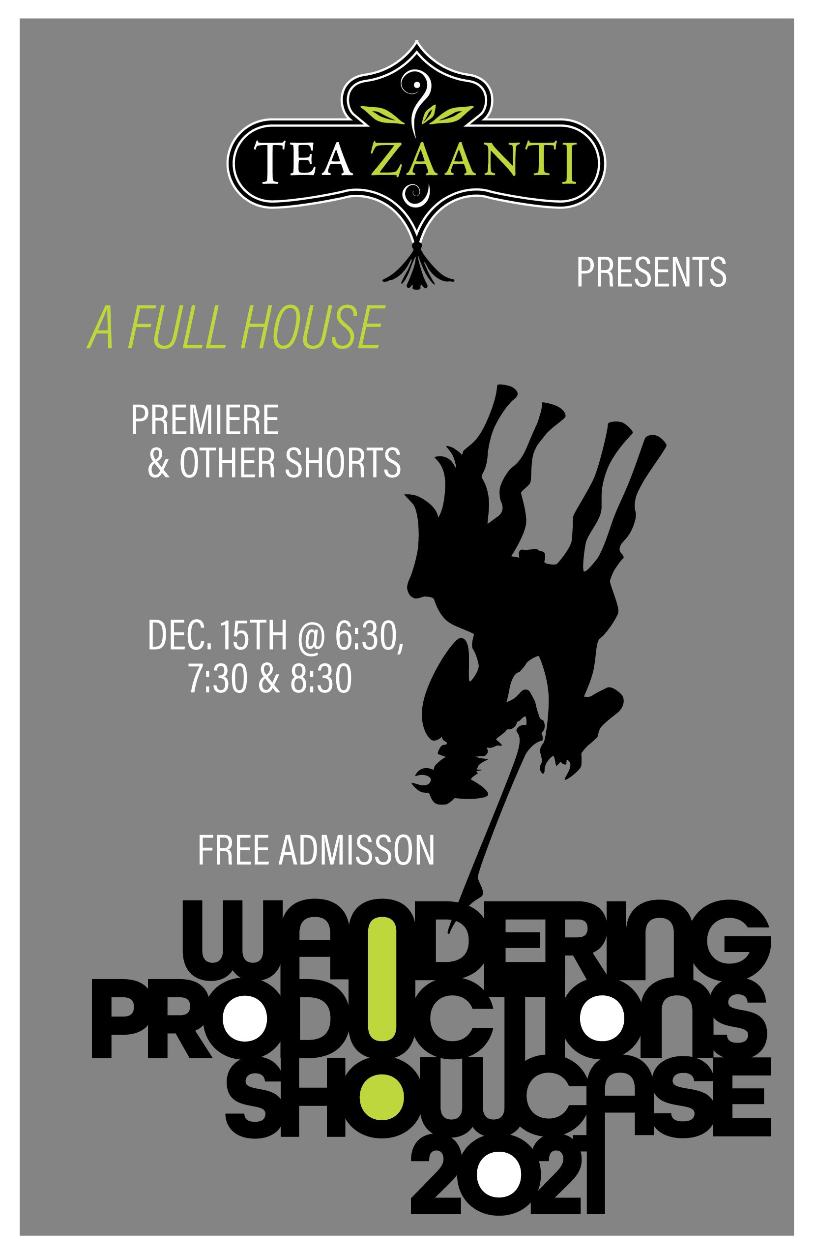 Advertisement Poster for the Wandering Productions 2021 Showcase