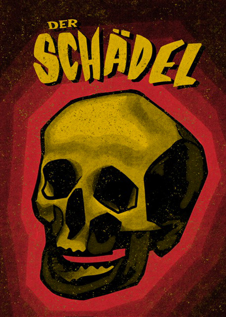 Film Poster for fictional horror short "Der Schadel"
