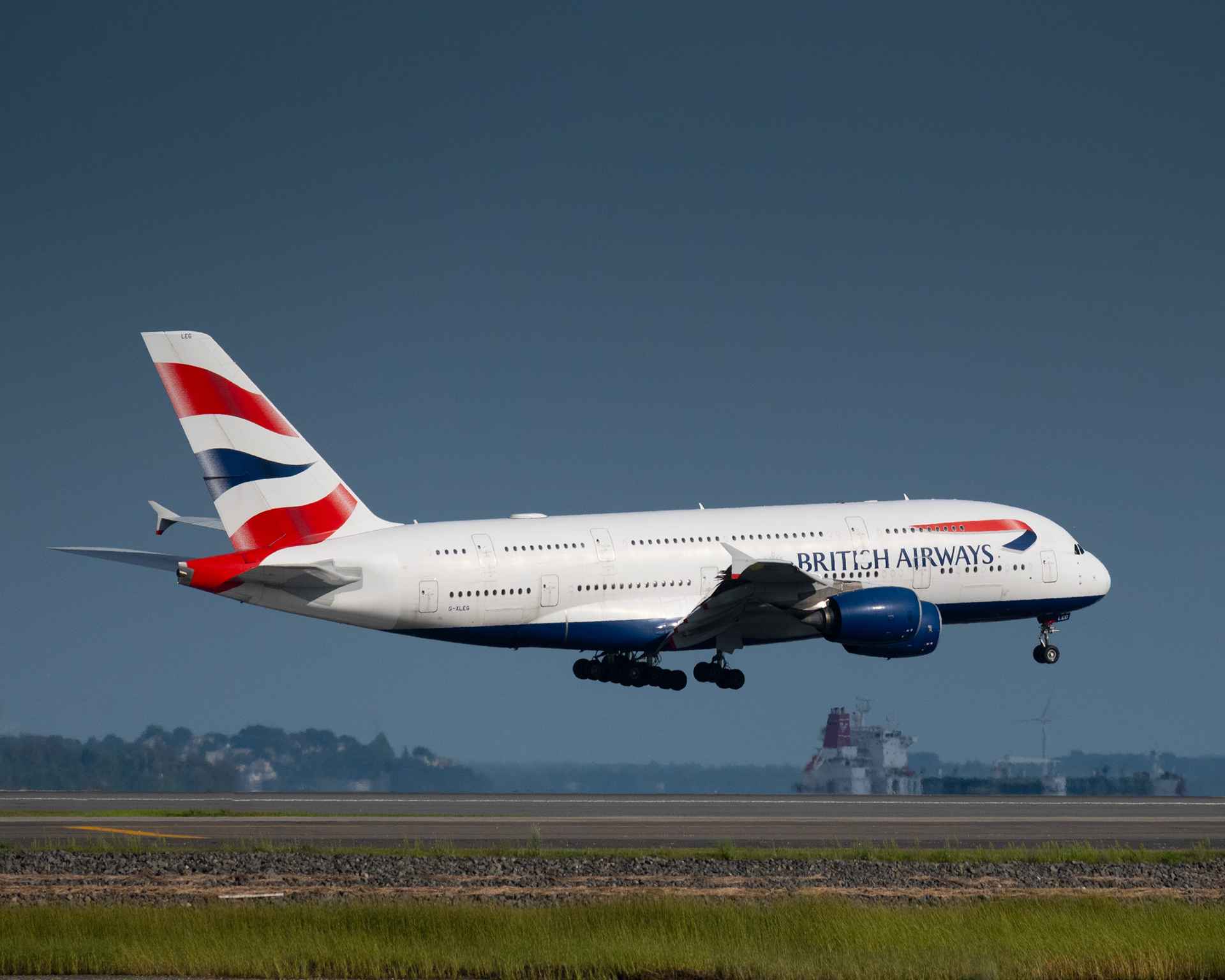 British Airways A380 - Boston MA