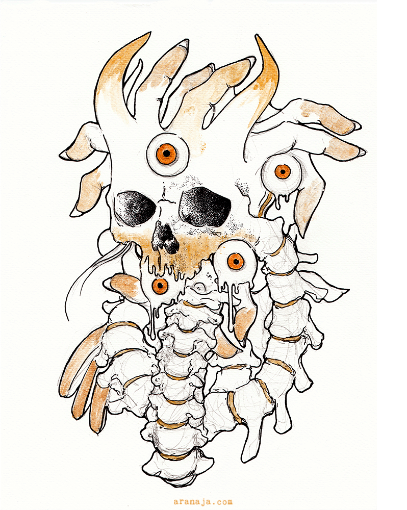 Inktober 2017 day 4 Totem Eyes