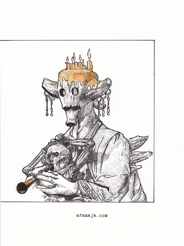Inktober 2018 day 20: Random monster (Hellboy)