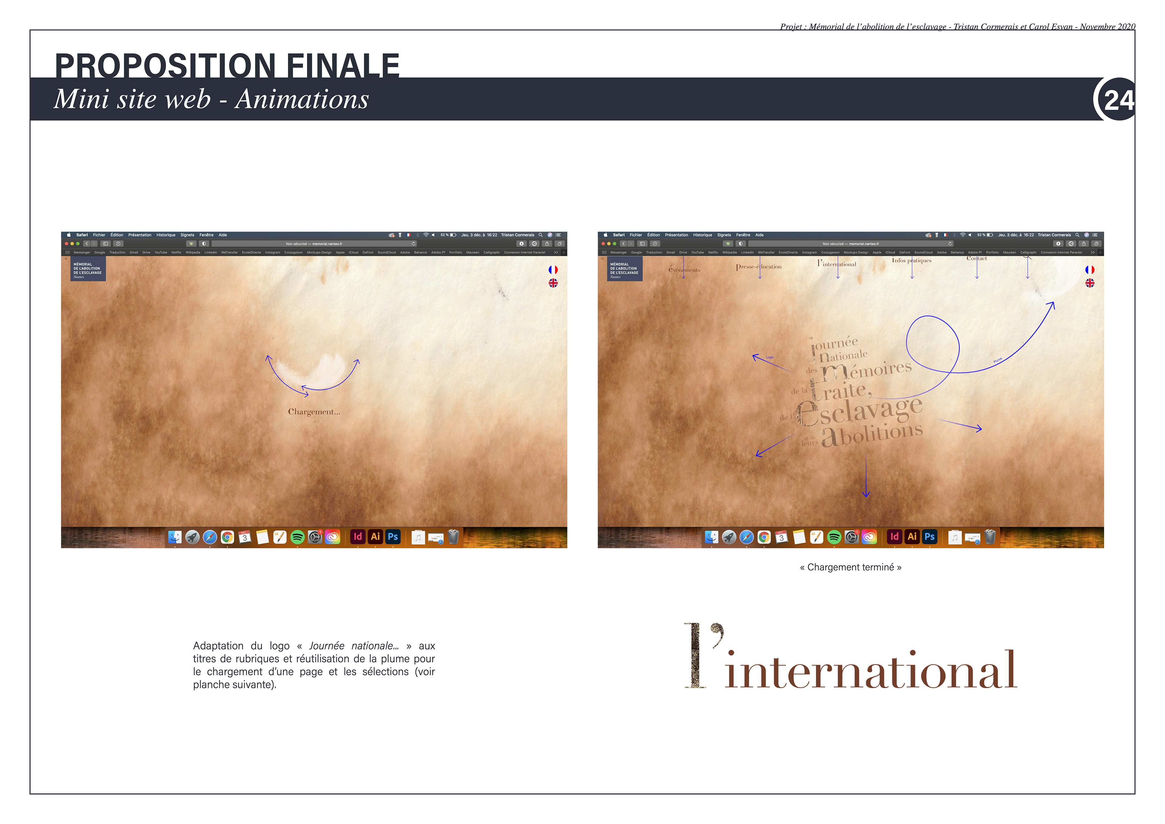 Animations du site web