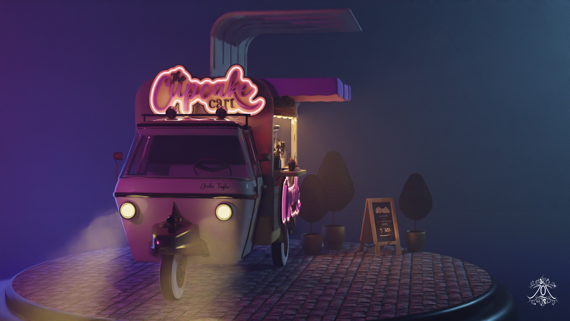 'The Cupcake Cart' - 3D model