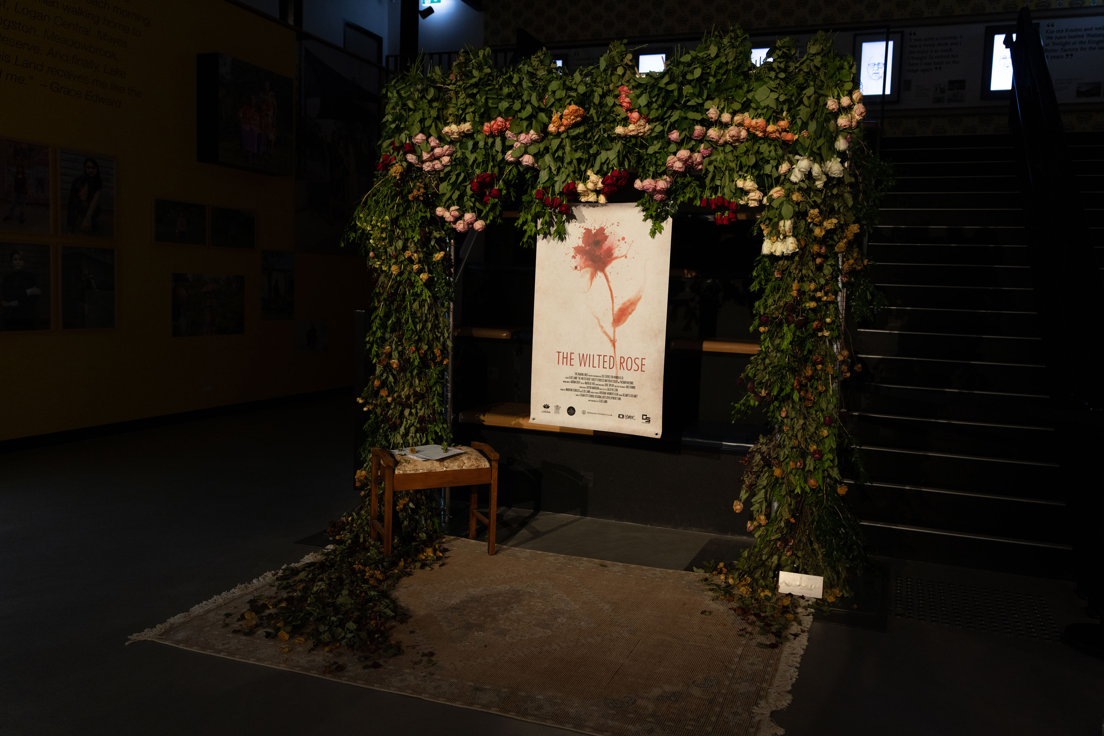 'The Wilted Rose' screening - visual installation