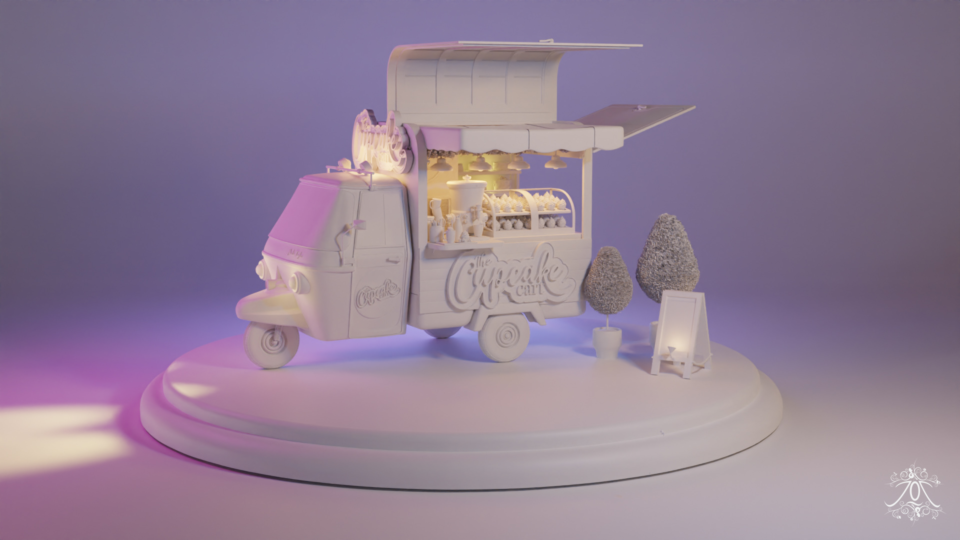 'The Cupcake Cart' - 3D model