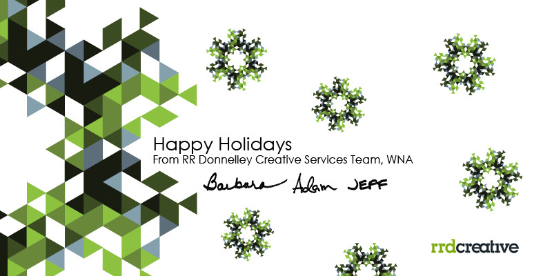 Digital holiday card designed to give thanks to Jeff and team's clients.