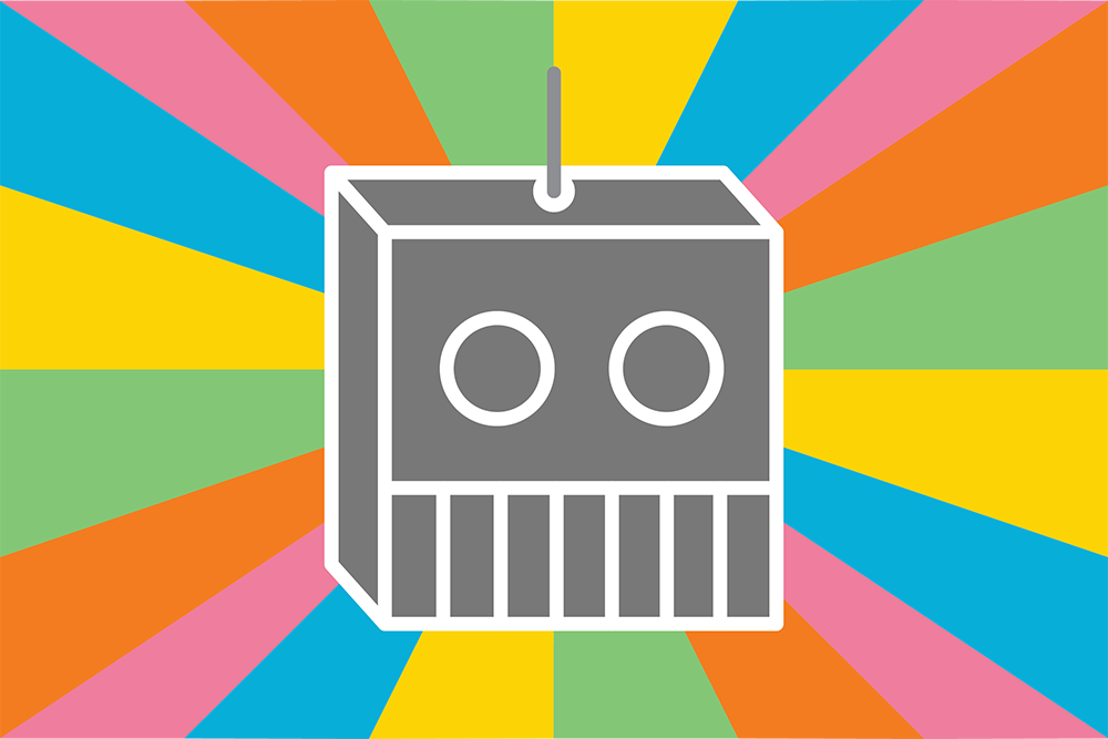 2018 Burning Man flag design. The theme was iRobot.