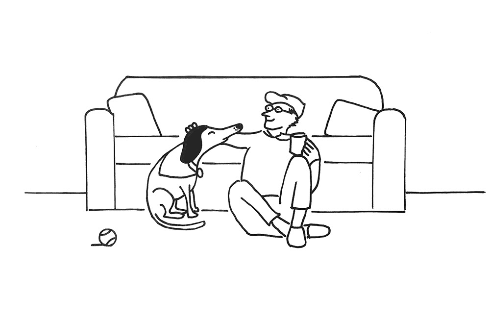 Original sketch of illustration with black ink.