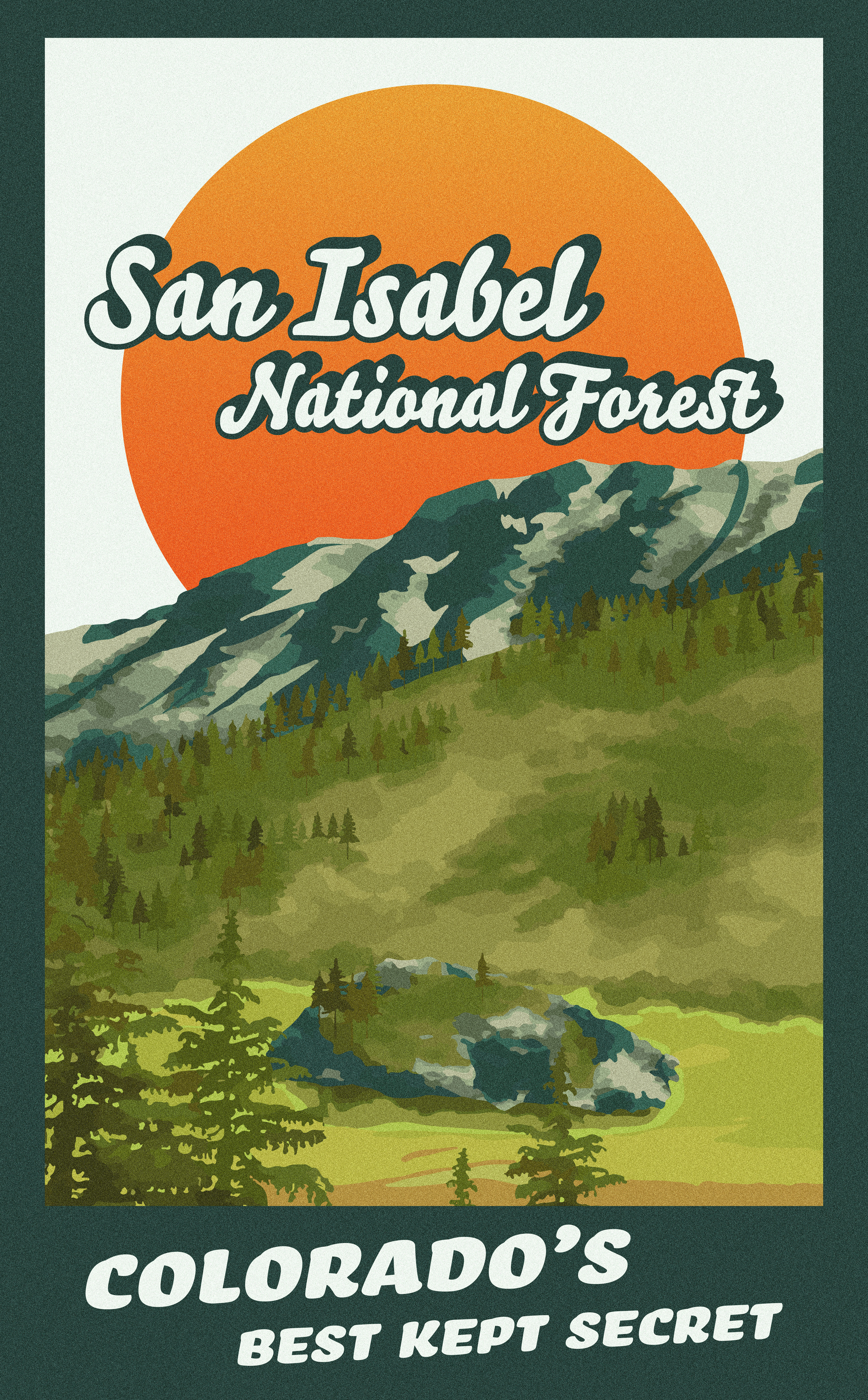 San Isabel National Forest poster design