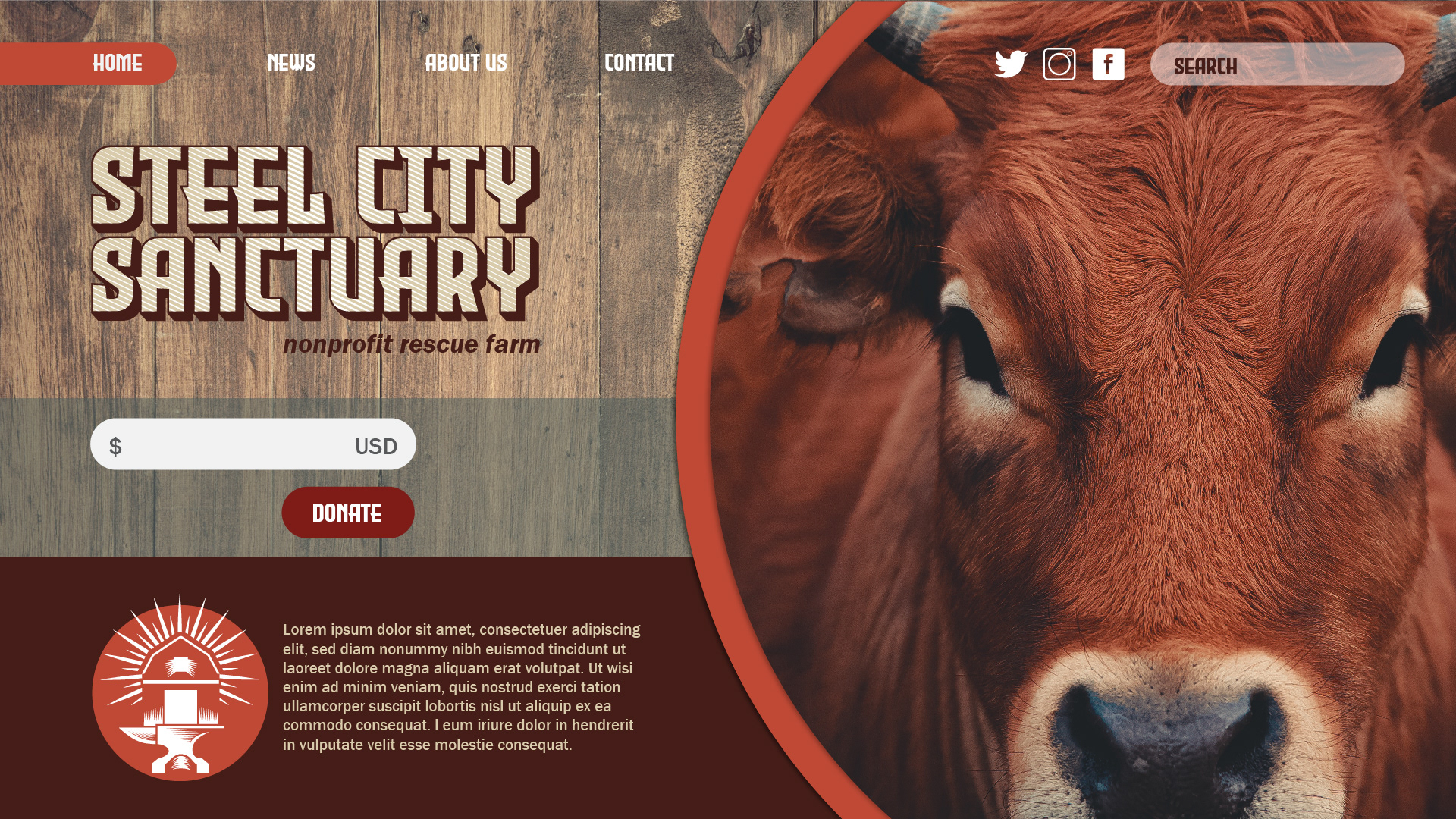 The landing page