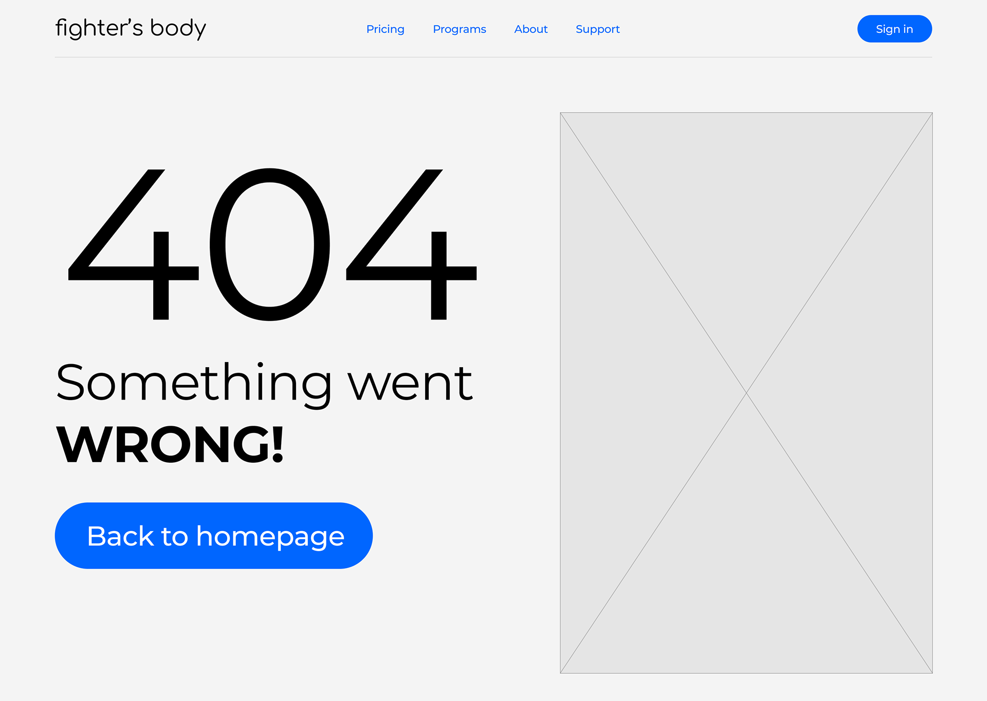 404 Page - LoFi/Wireframe