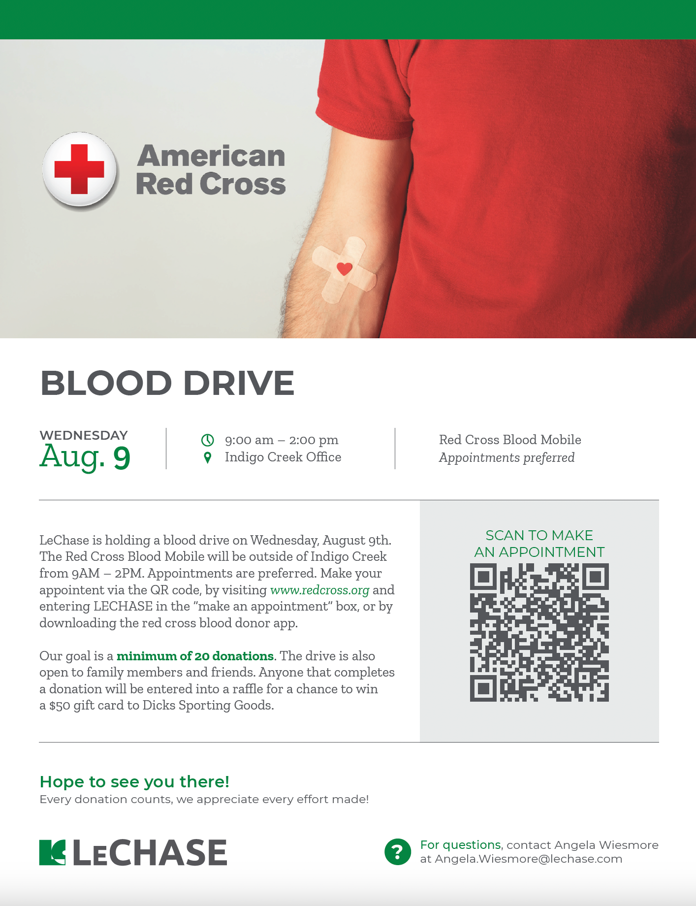 Company Blood Drive Flyer (Rochester Headquarters)