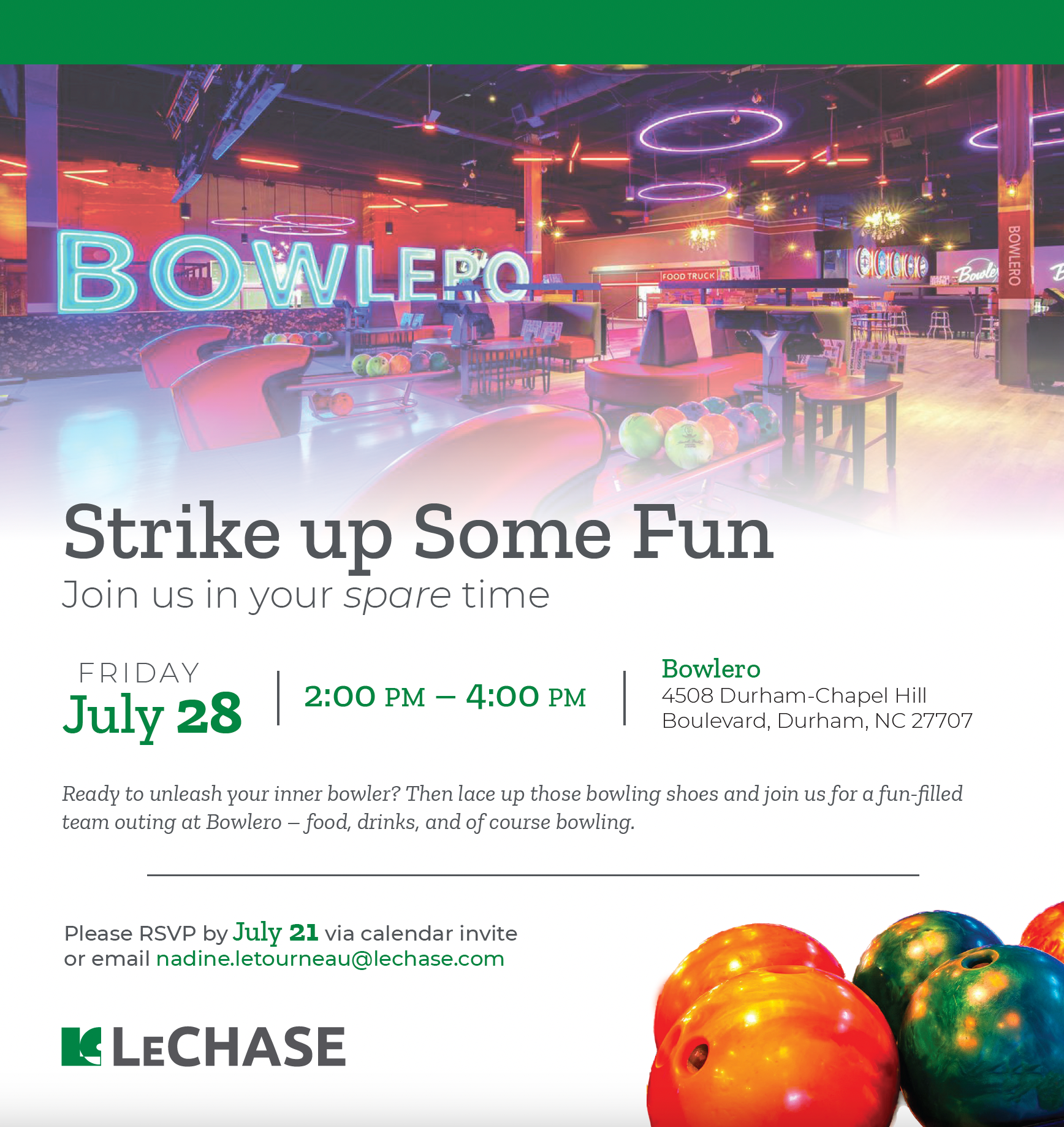 Internal Event Flyer (North Carolina Branch)