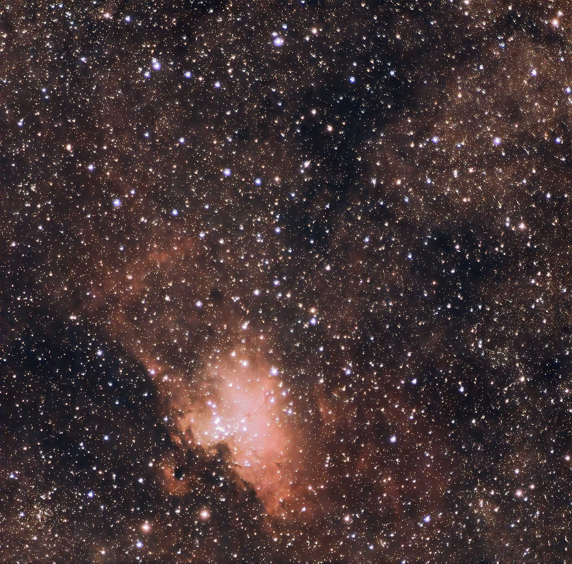 Nebulosa del Águila. Mis comienzos. . M16. Reprocesado