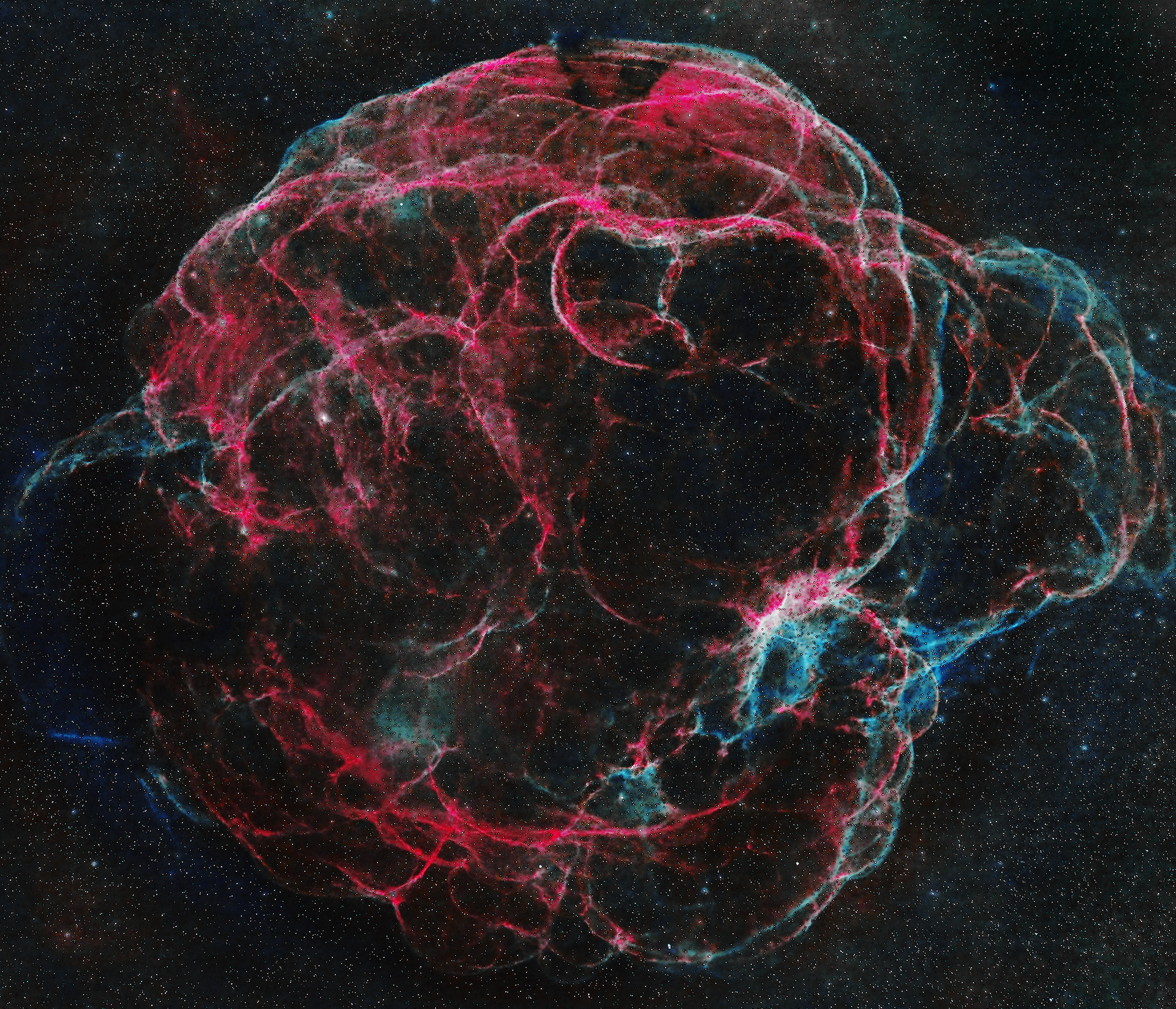 Nebulosa Spaguetti. Colores naturales. 7,5 horas de lights