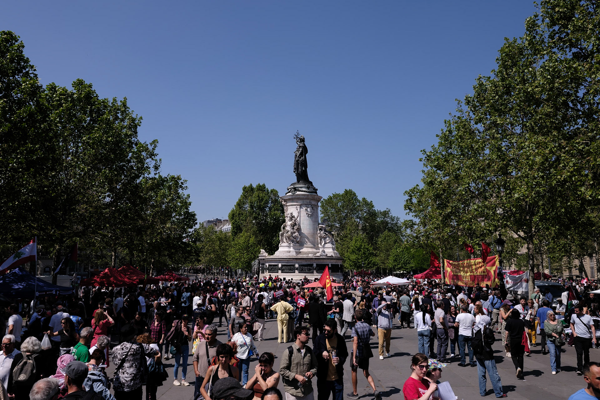 May 1st protest, many syndicats and organisations gathered to march from Republique to Nation in Paris, France, May 1st 2026, Maria Kalafatsi