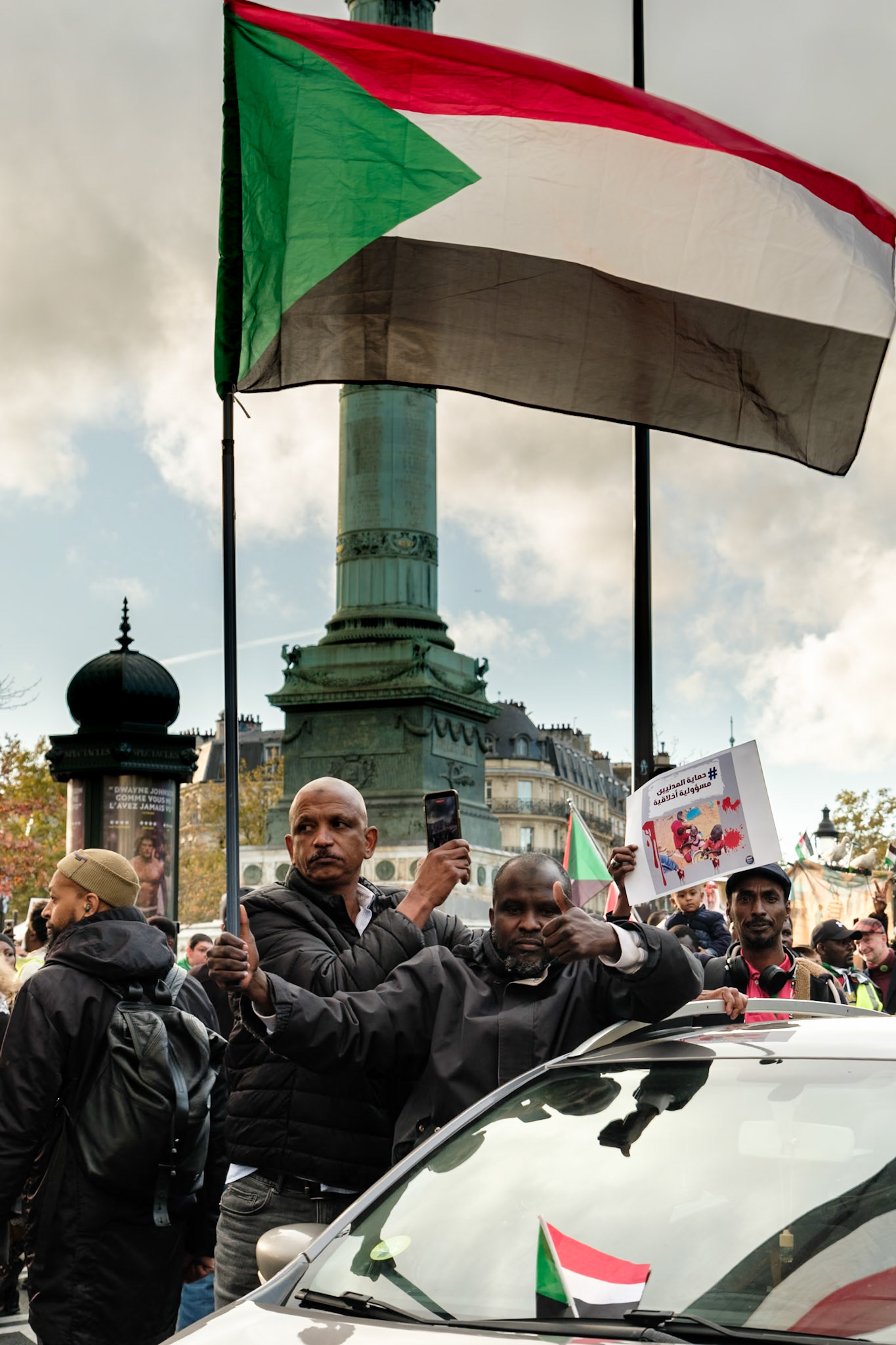 South Sudan protest against the war. March started in Bastille, Paris, France, November 1st 2025, by Maria Kalafatsi