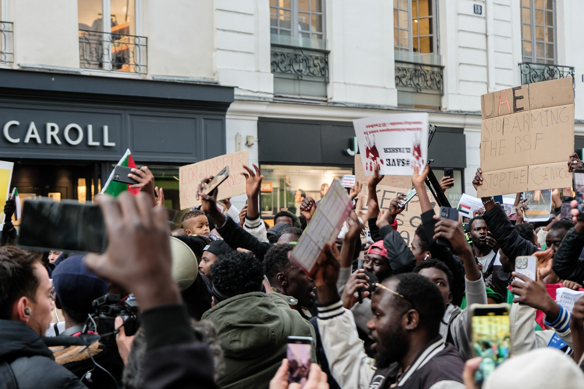 South Sudan protest against the war. March started in Bastille, Paris, France, November 1st 2025, by Maria Kalafatsi