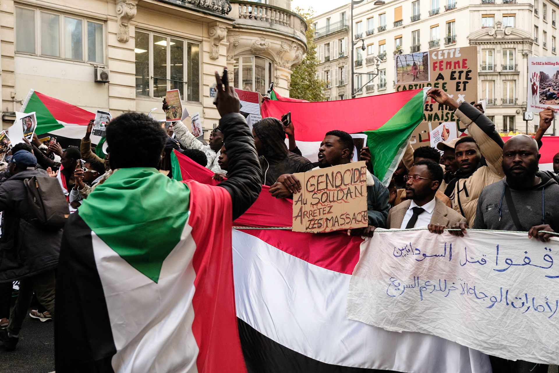 South Sudan protest against the war. March started in Bastille, Paris, France, November 1st 2025, by Maria Kalafatsi
