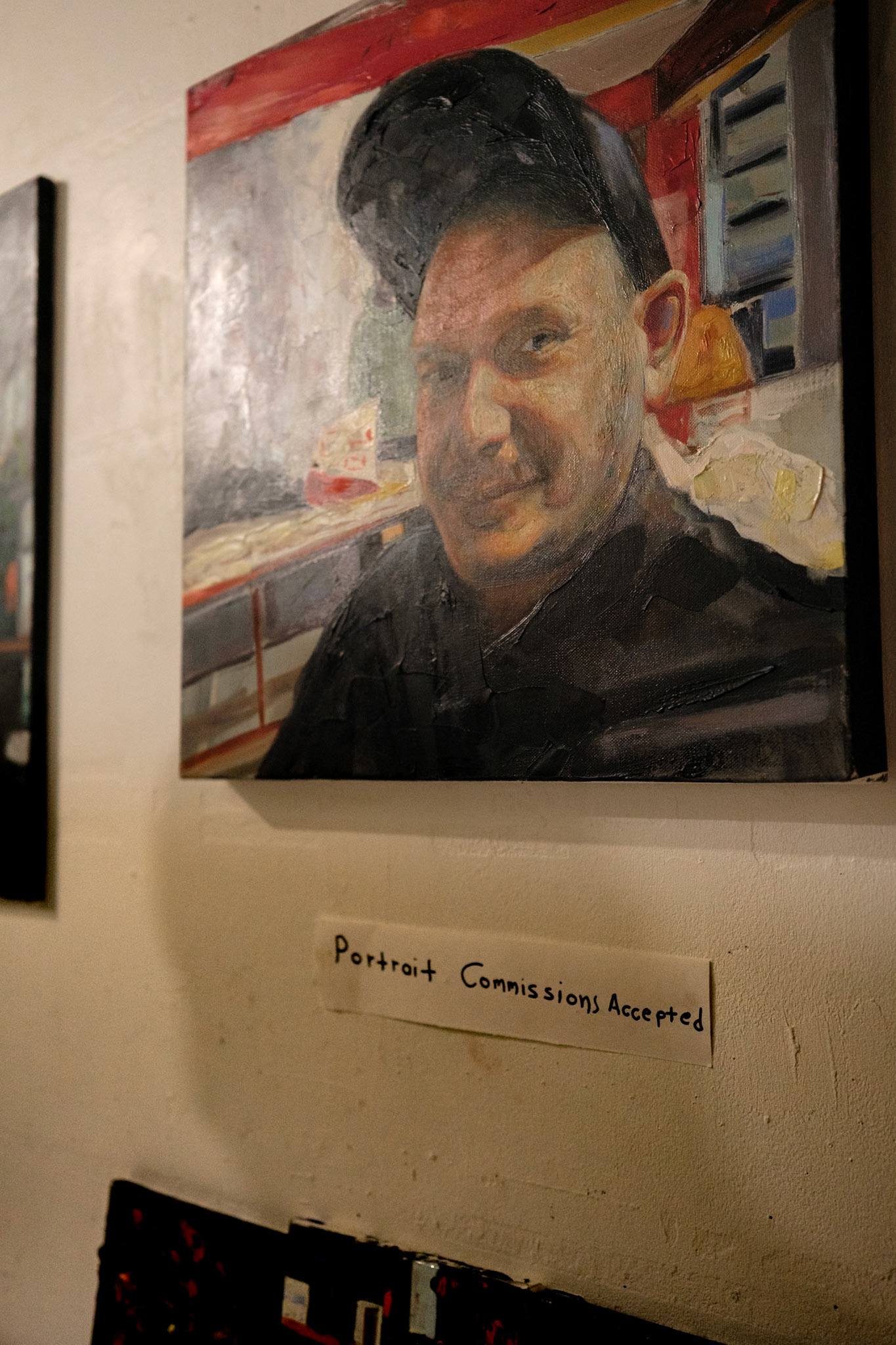 Christos’ painting at his private space on the 2nd floor of 59 Rivoli art gallery, during Nuit Blanche, June 6th, 2026.Peinture de Christos dans son espace prive au 2e etage de la galerie d'art 59 Rivoli, pendant la Nuit Blanche, le 6 juin 2026.