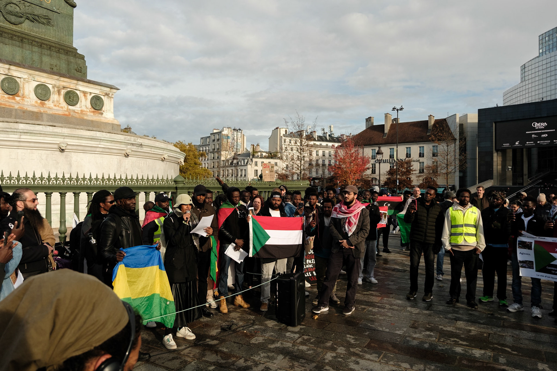 South Sudan protest against the war. March started in Bastille, Paris, France, November 1st 2025, by Maria Kalafatsi