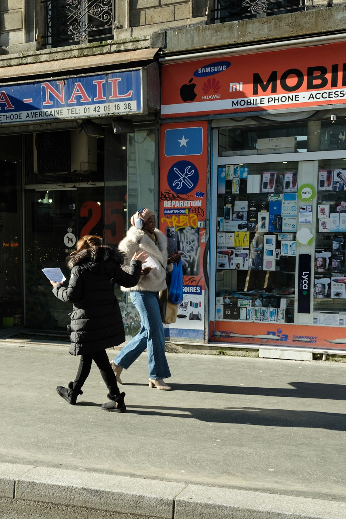 Crowd protesting in favor of the release of George Abdallah from French Prison, starting the protest outside of Marx Dormoy metro station in Paris, France, on February 1st, 2025. After  40 years in prison, the lebanese's release is still being postponed. Paris, February 1st, Maria Kalafatsi.