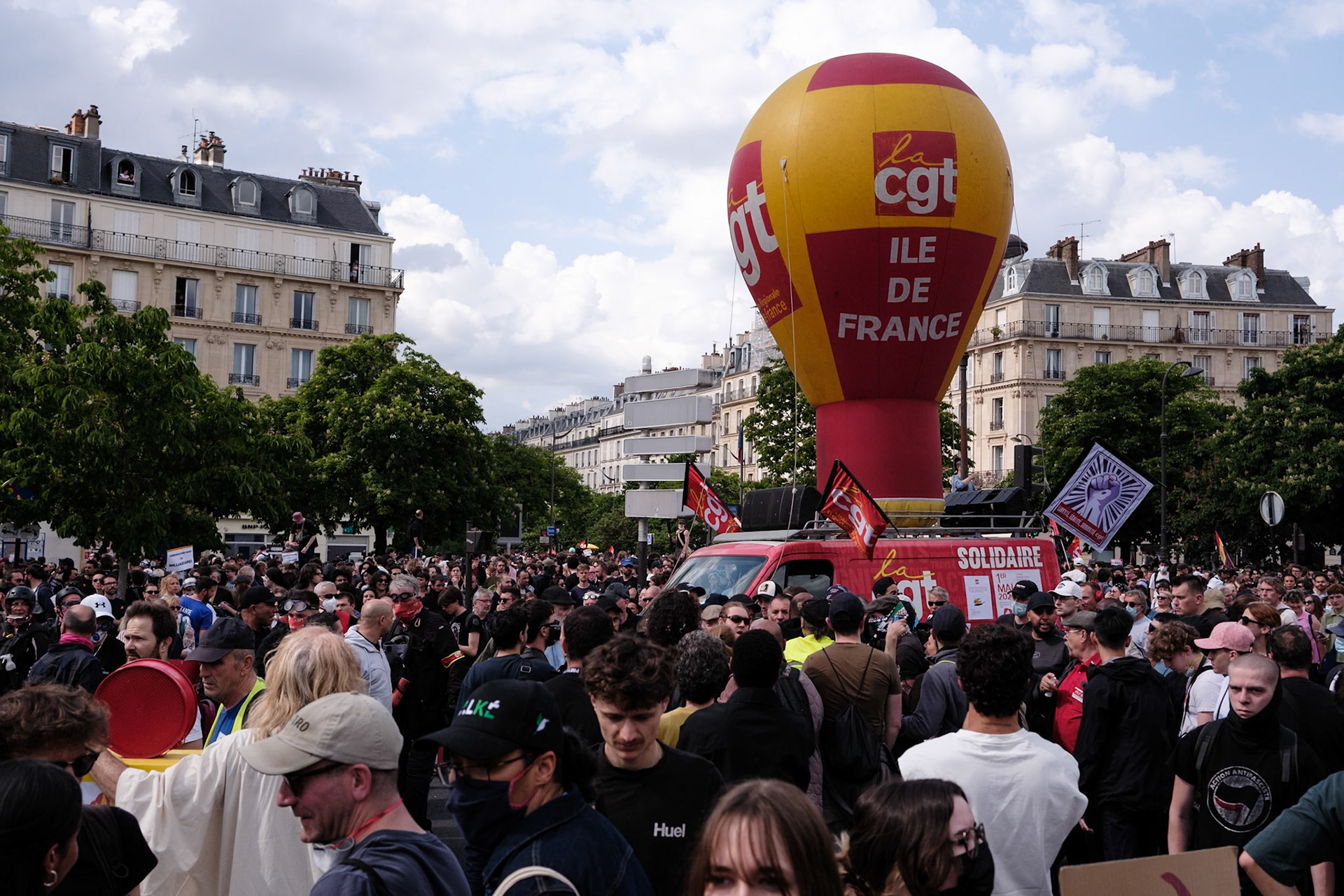 May 1st protest, many syndicats and organisations gathered to march from Republique to Nation in Paris, France, May 1st 2026, Maria Kalafatsi