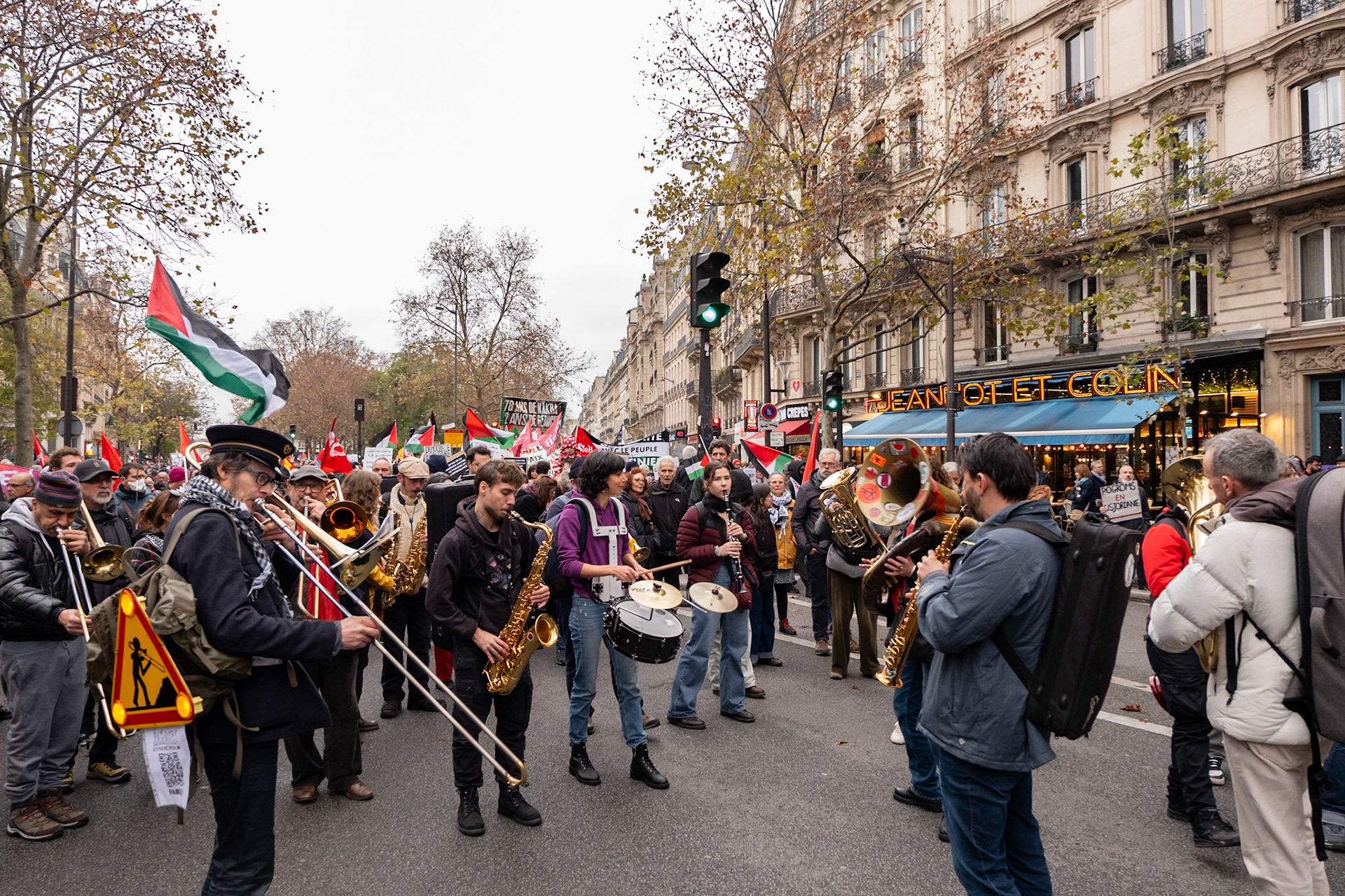 Paris for Palestine, gathering of multiple associations in solidarity with Palestine, Place de la Republique down to boulevard Voltaire, Paris, France, November 29th, 2025, by Maria Kalafatsi