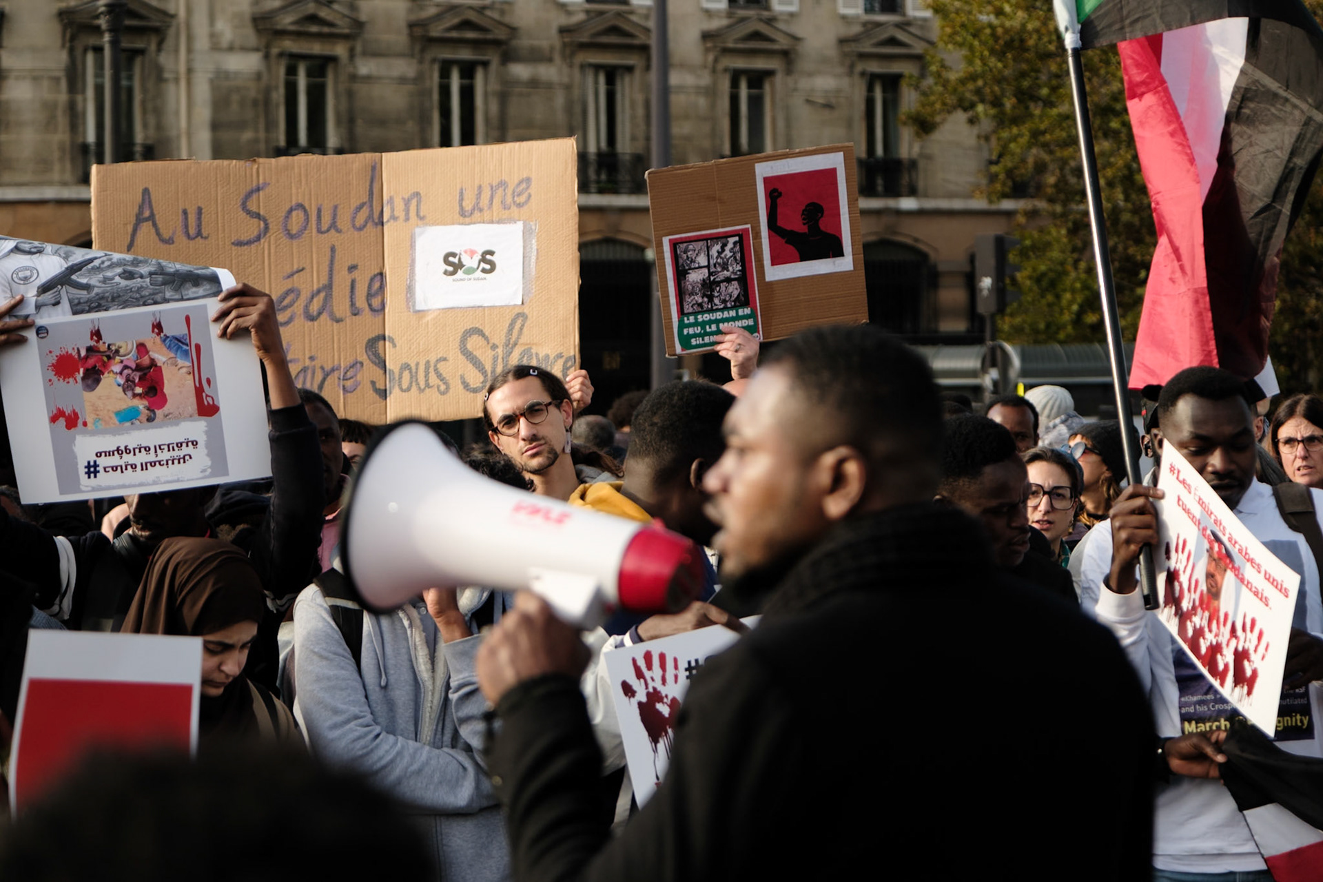South Sudan protest against the war. March started in Bastille, Paris, France, November 1st 2025, by Maria Kalafatsi