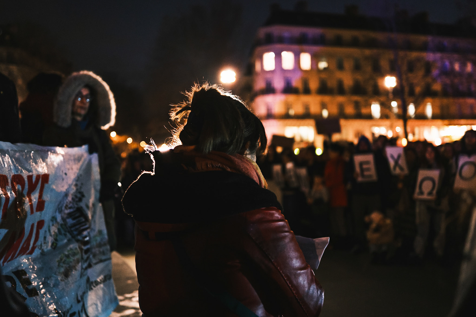 Tempi 2023 Greek Demonstration in Paris, for the 2 year anniversary of the Tempi crime in Greece, a train accident that killed 57 people. In Place de la Republique, Paris, France, February 28th 2025, by Maria KALAFATSI.