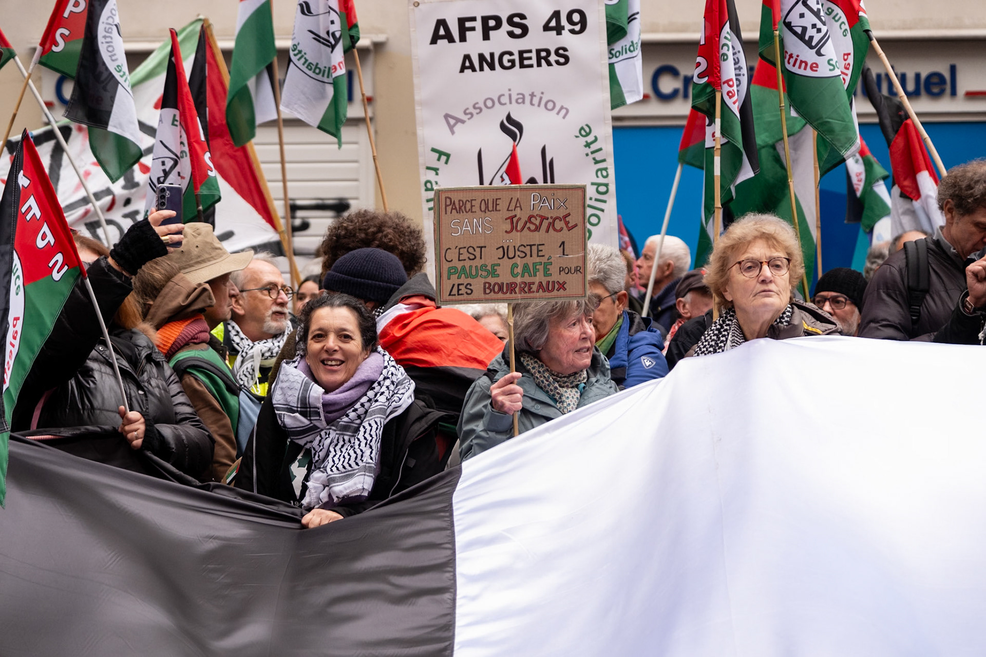 Paris for Palestine, gathering of multiple associations in solidarity with Palestine, Place de la Republique down to boulevard Voltaire, Paris, France, November 29th, 2025, by Maria Kalafatsi