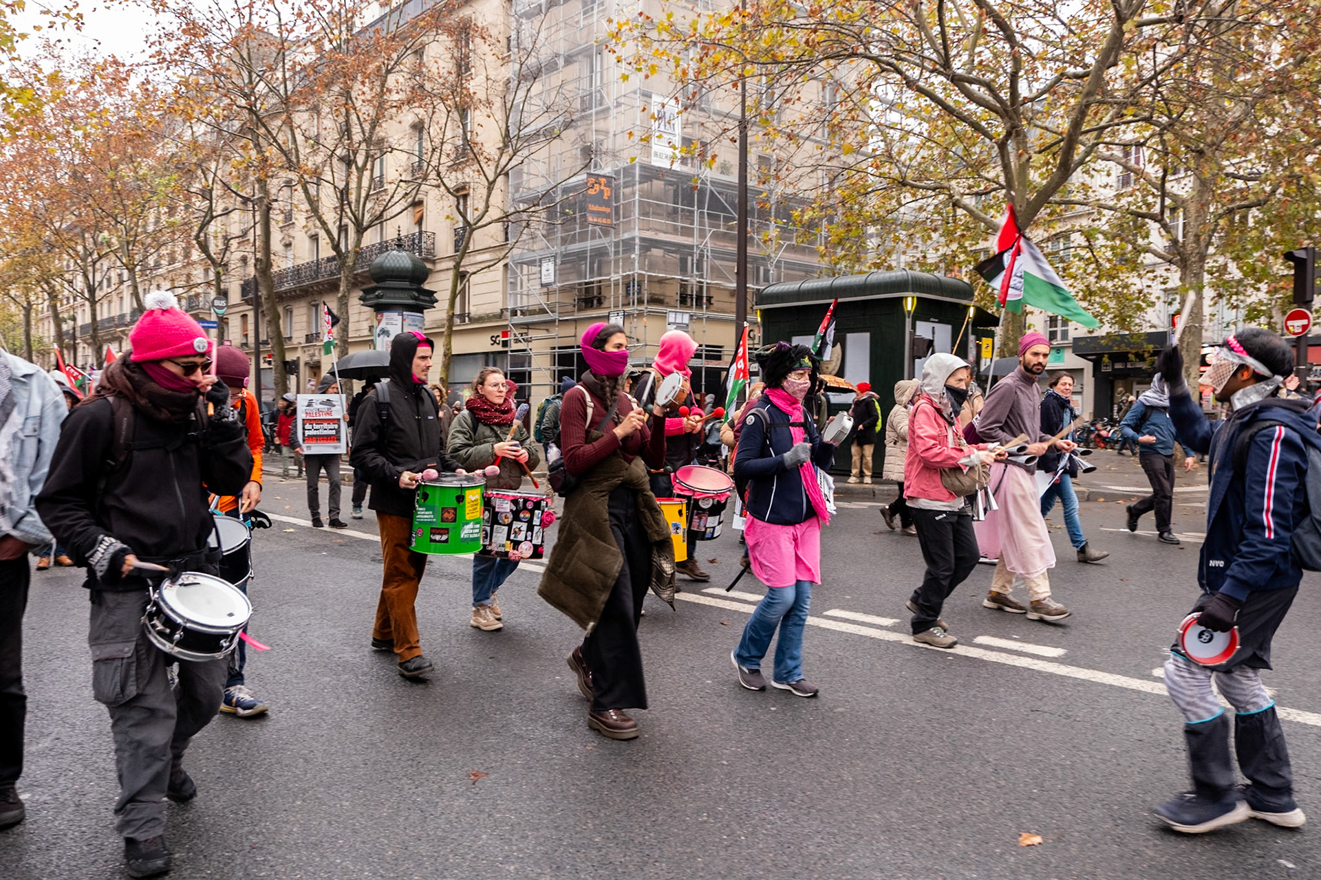 Paris for Palestine, gathering of multiple associations in solidarity with Palestine, Place de la Republique down to boulevard Voltaire, Paris, France, November 29th, 2025, by Maria Kalafatsi