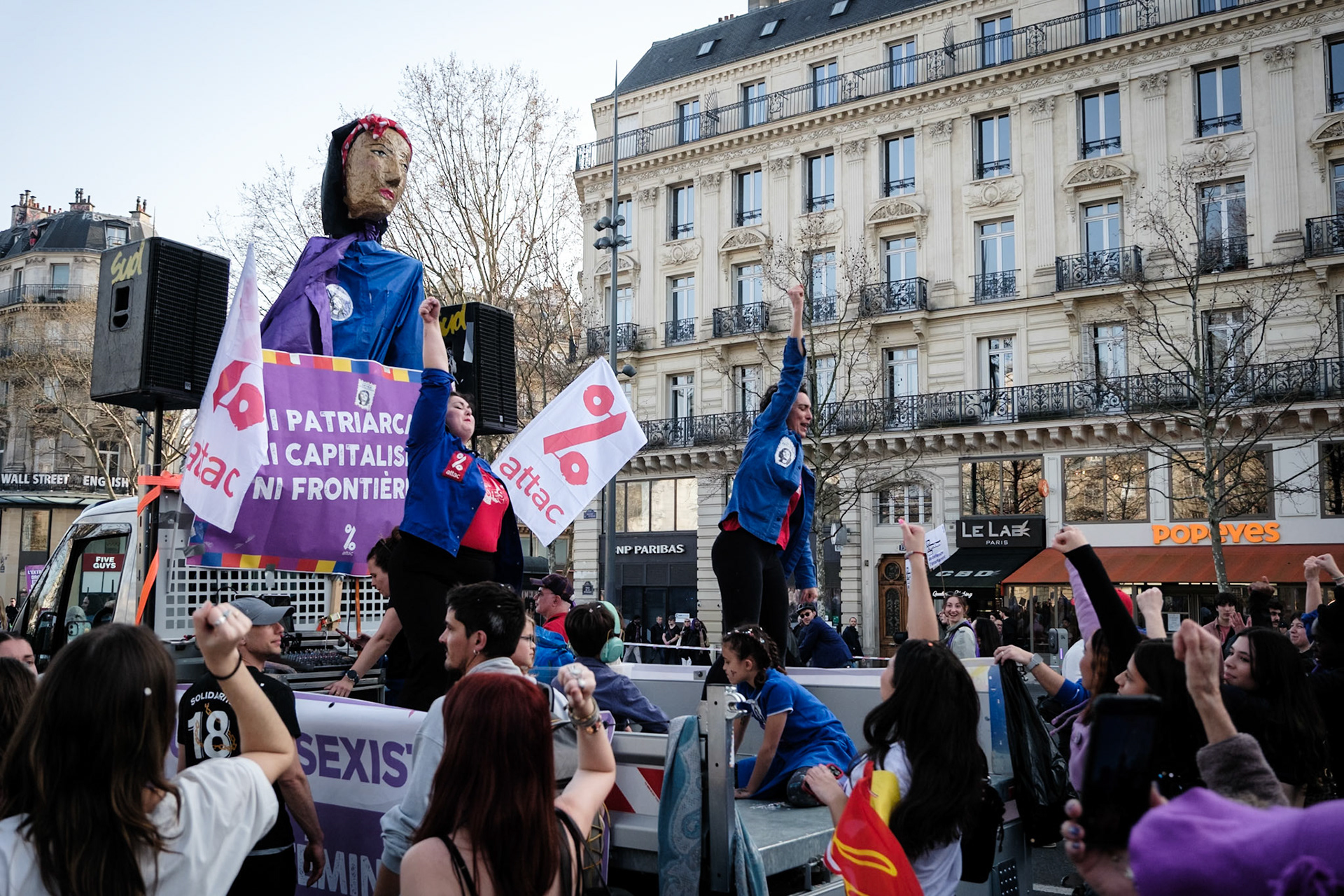 International Women's Day 2026, Demonstration with various french organisations and institutions starting at place de la Bataille-de-Stalingrad to Place de la Republique, Paris, France, March 8th 2026, by Maria Kalafatsi