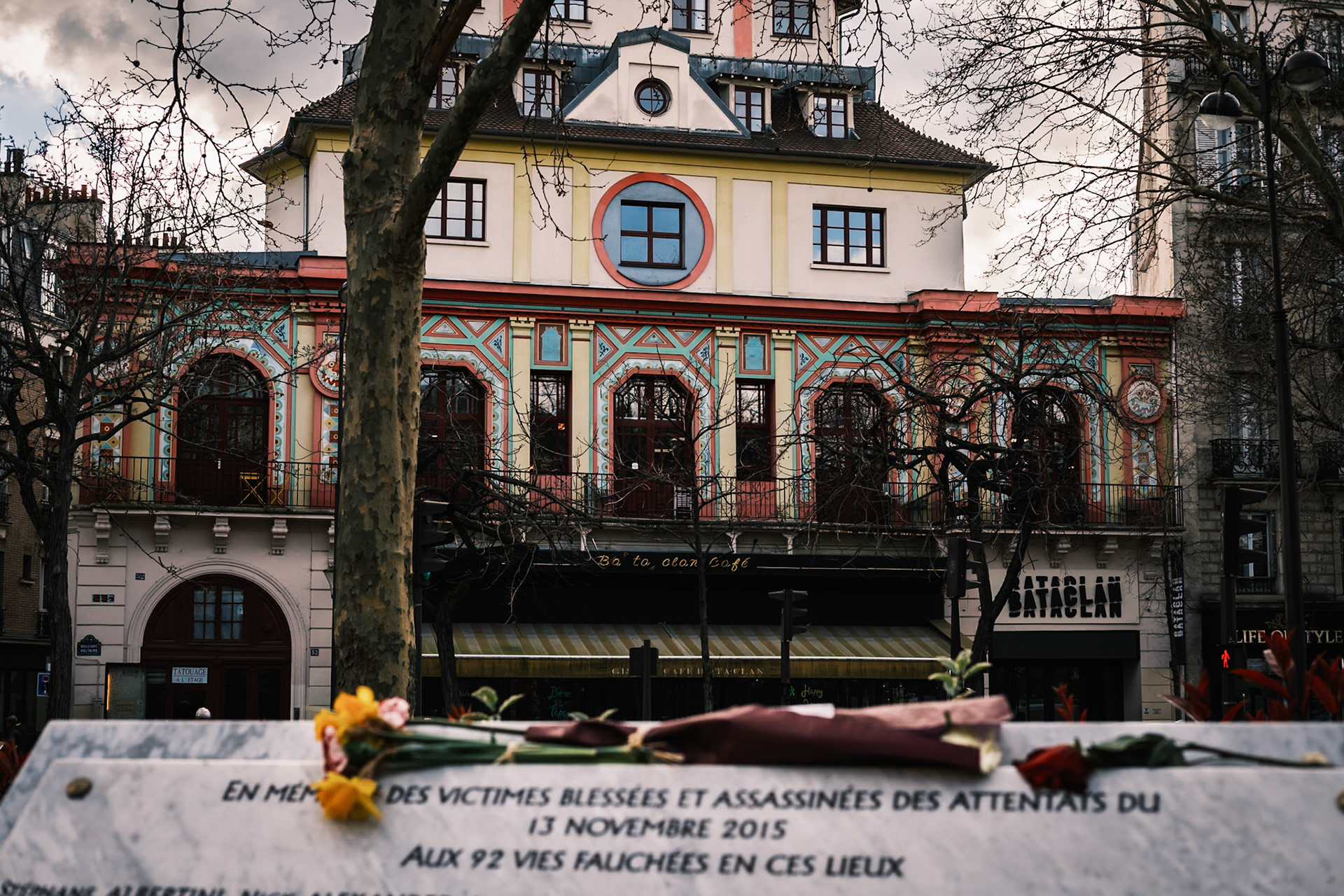 A glimpse of May Picqueray park, in front of Bataclan Concert Hall, March 2025, by Maria KALAFATSI