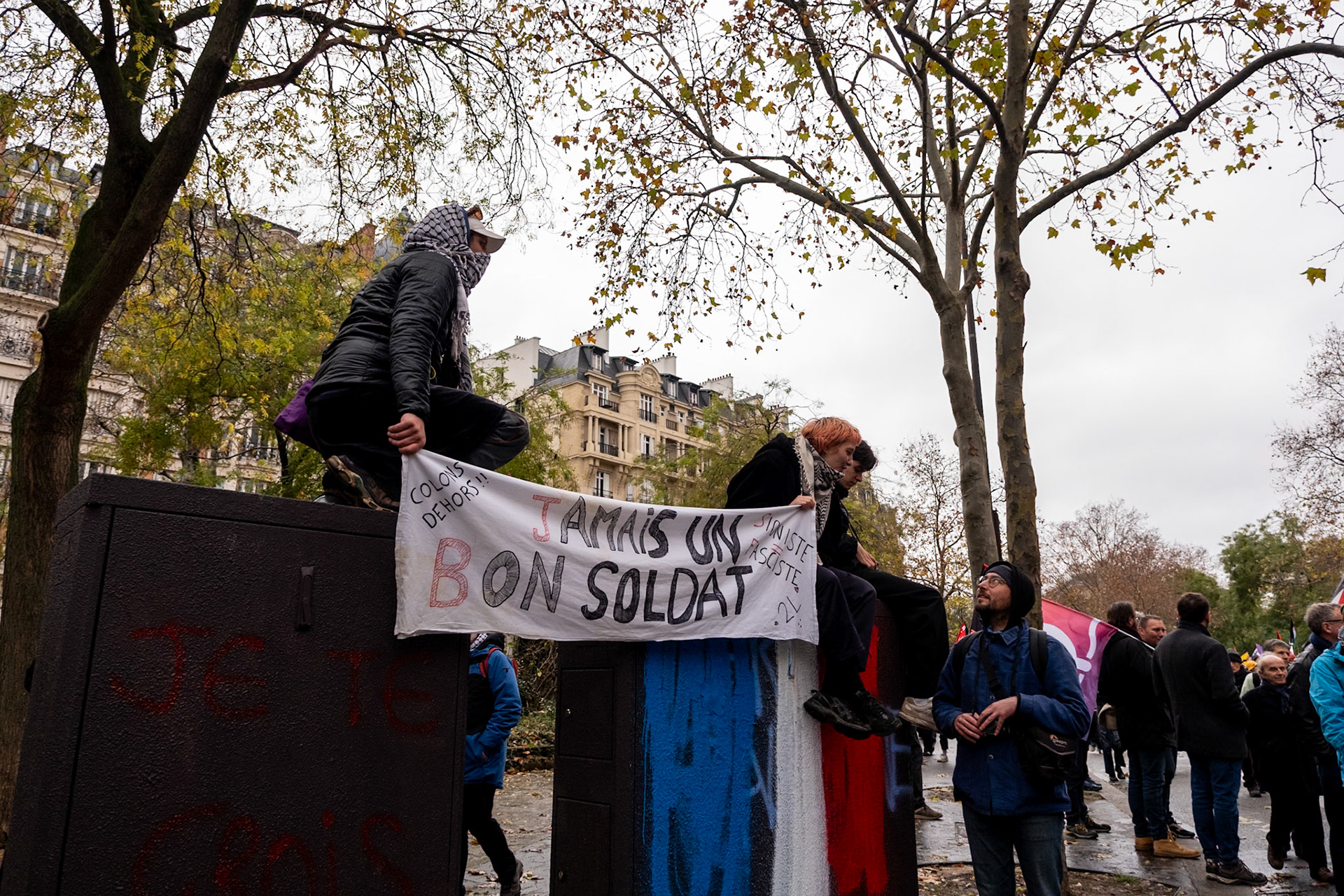 Paris for Palestine, gathering of multiple associations in solidarity with Palestine, Place de la Republique down to boulevard Voltaire, Paris, France, November 29th, 2025, by Maria Kalafatsi
