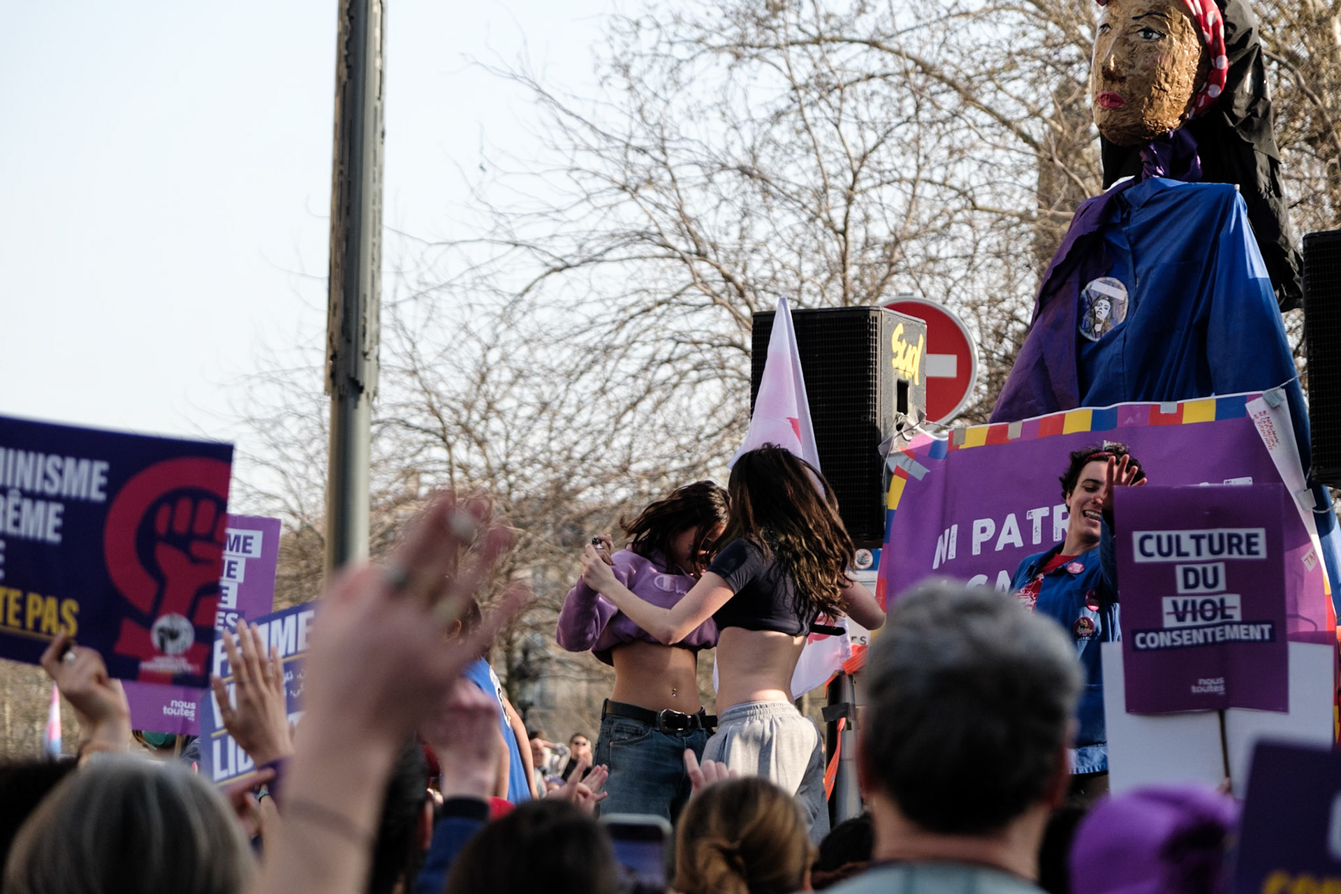International Women's Day 2026, Demonstration with various french organisations and institutions starting at place de la Bataille-de-Stalingrad to Place de la Republique, Paris, France, March 8th 2026, by Maria Kalafatsi
