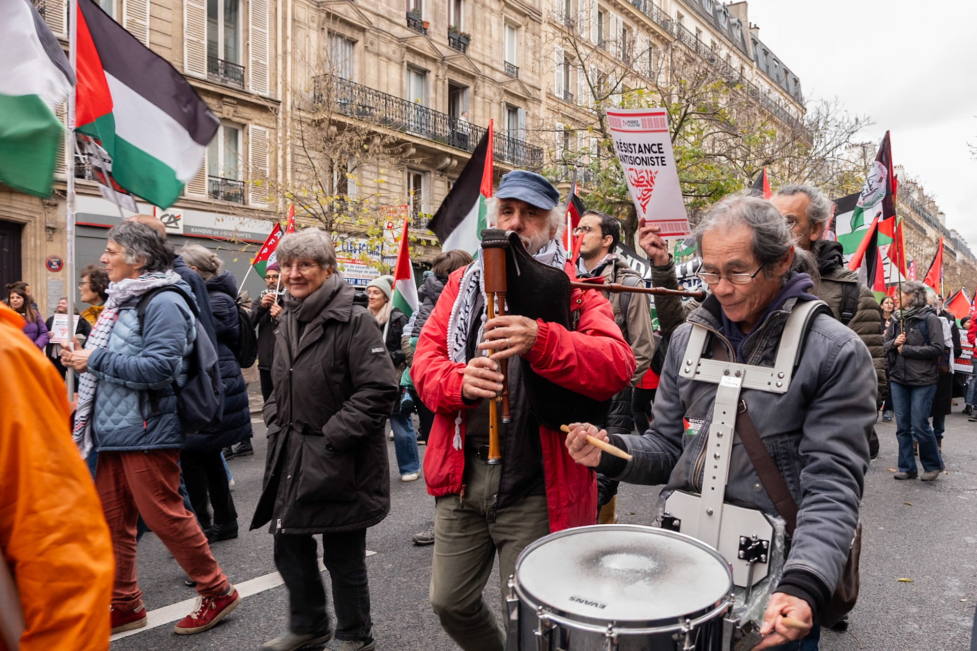 Paris for Palestine, gathering of multiple associations in solidarity with Palestine, Place de la Republique down to boulevard Voltaire, Paris, France, November 29th, 2025, by Maria Kalafatsi