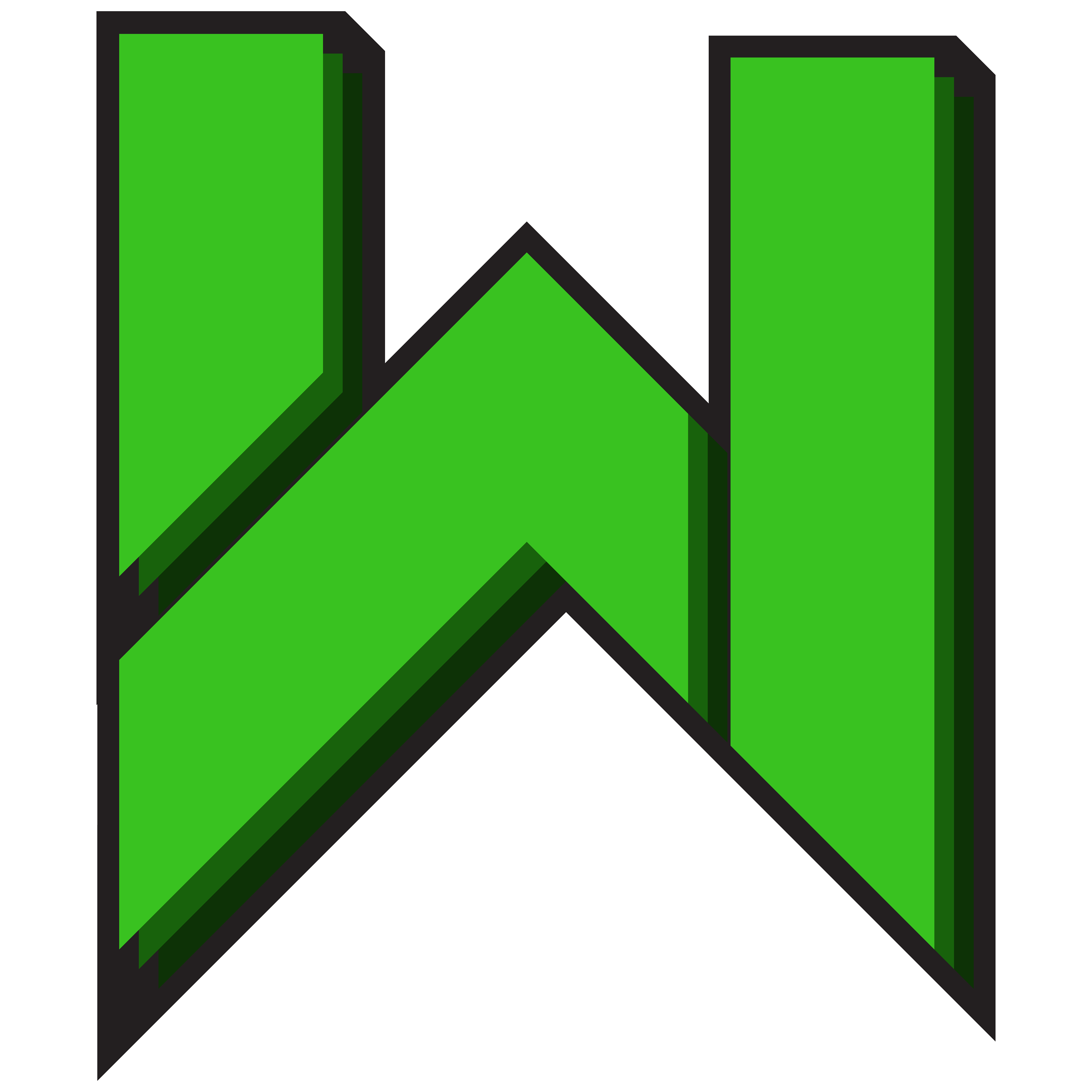 "3D" Inverted Letter Logo