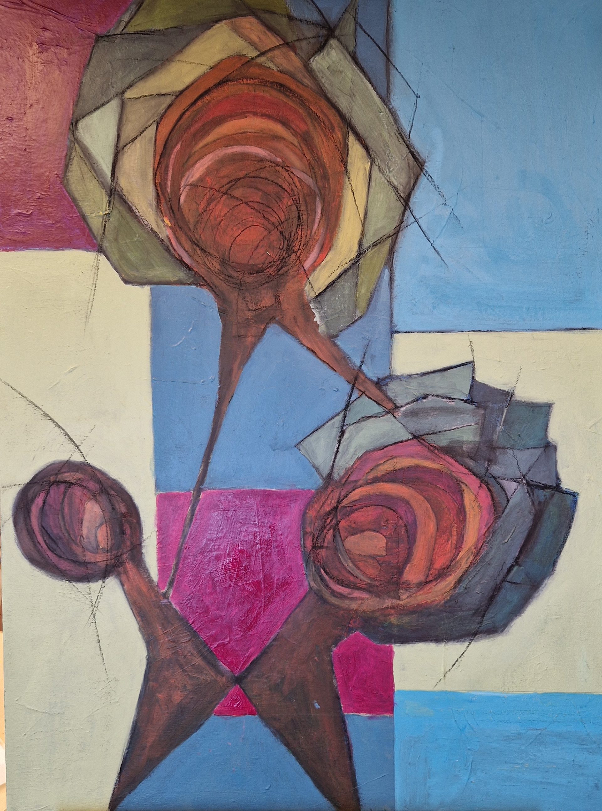 6500 kr. 60x80 cm Akryl på lærred 2024