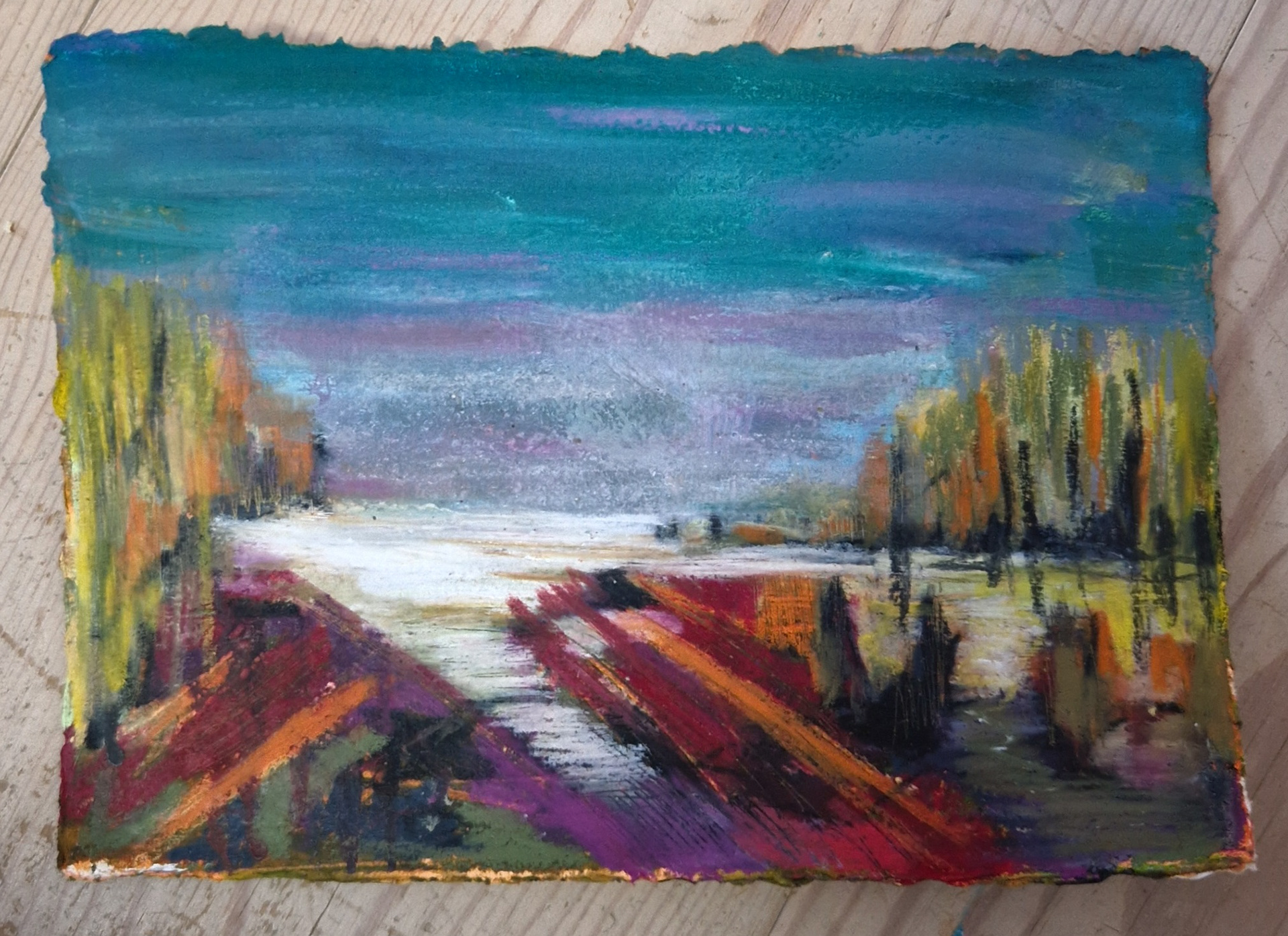 850 kr. A5 pastel på papir 2025