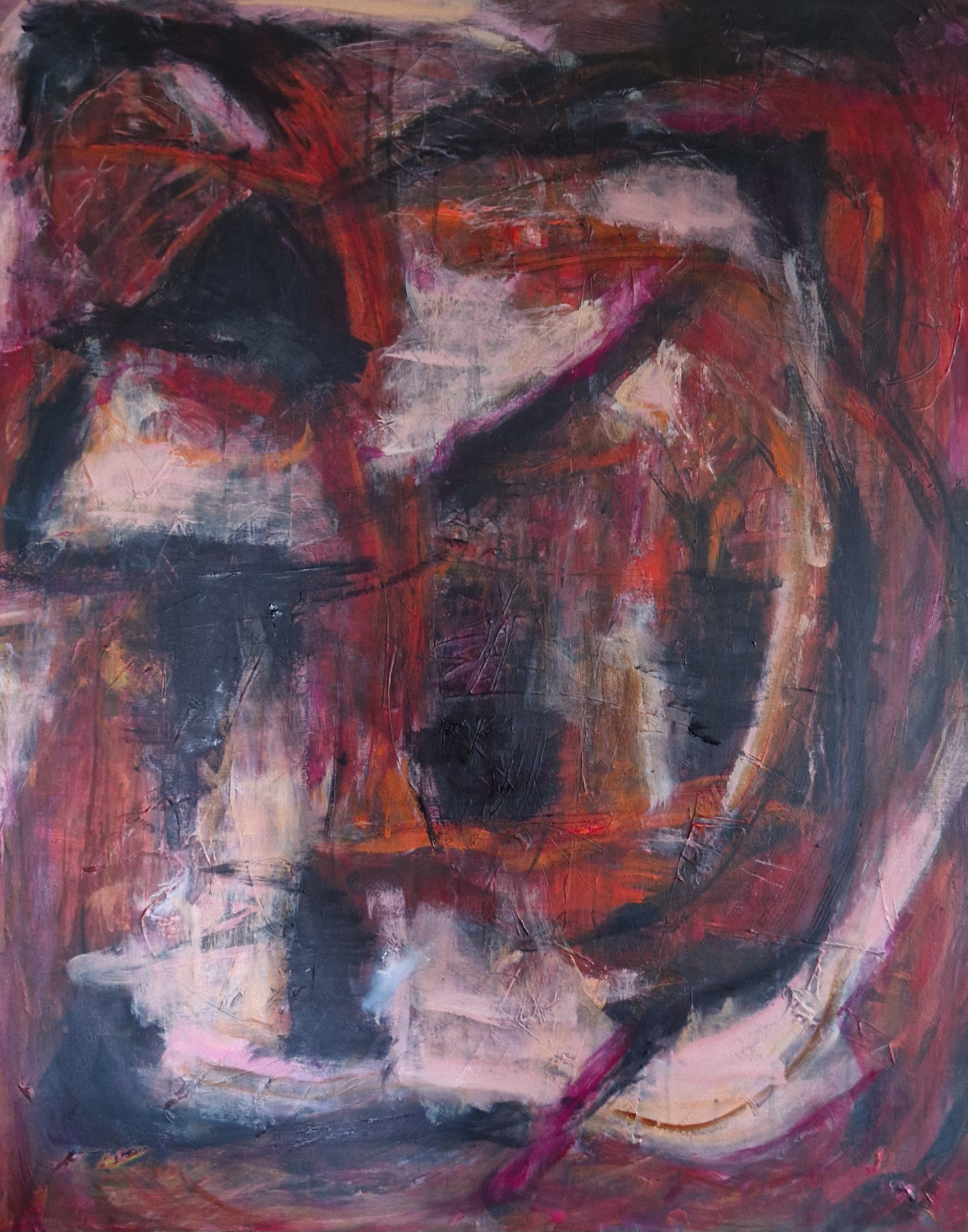 7300 kr. (incl. træramme)80x100 cm Akryl på lærred 2025 titel: Tillid