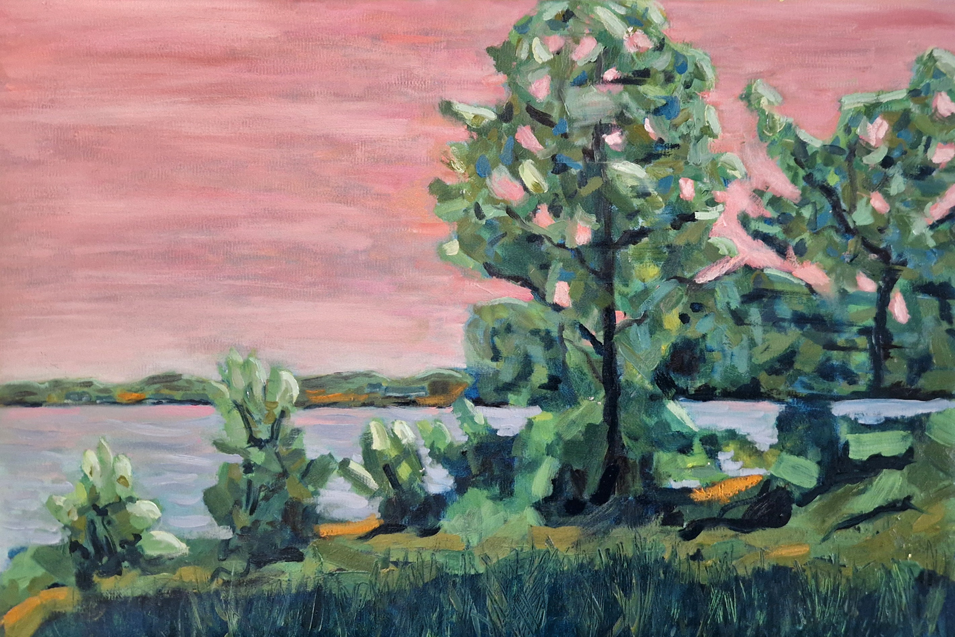 4500 kr. 40x60 cm olie på lærred 2025