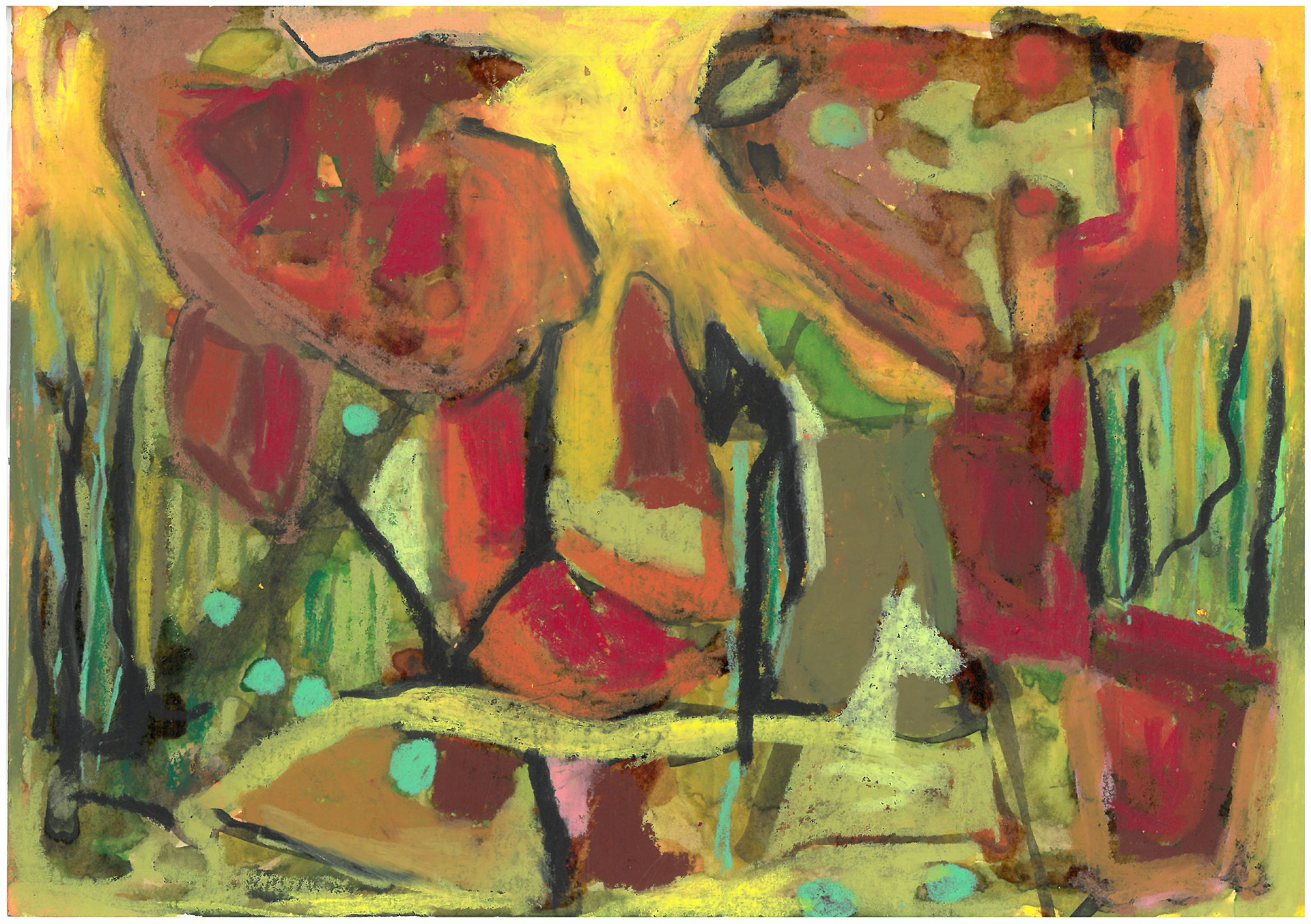Solgt, 2023 Pastel på A5 (148 × 210 mm) papir 