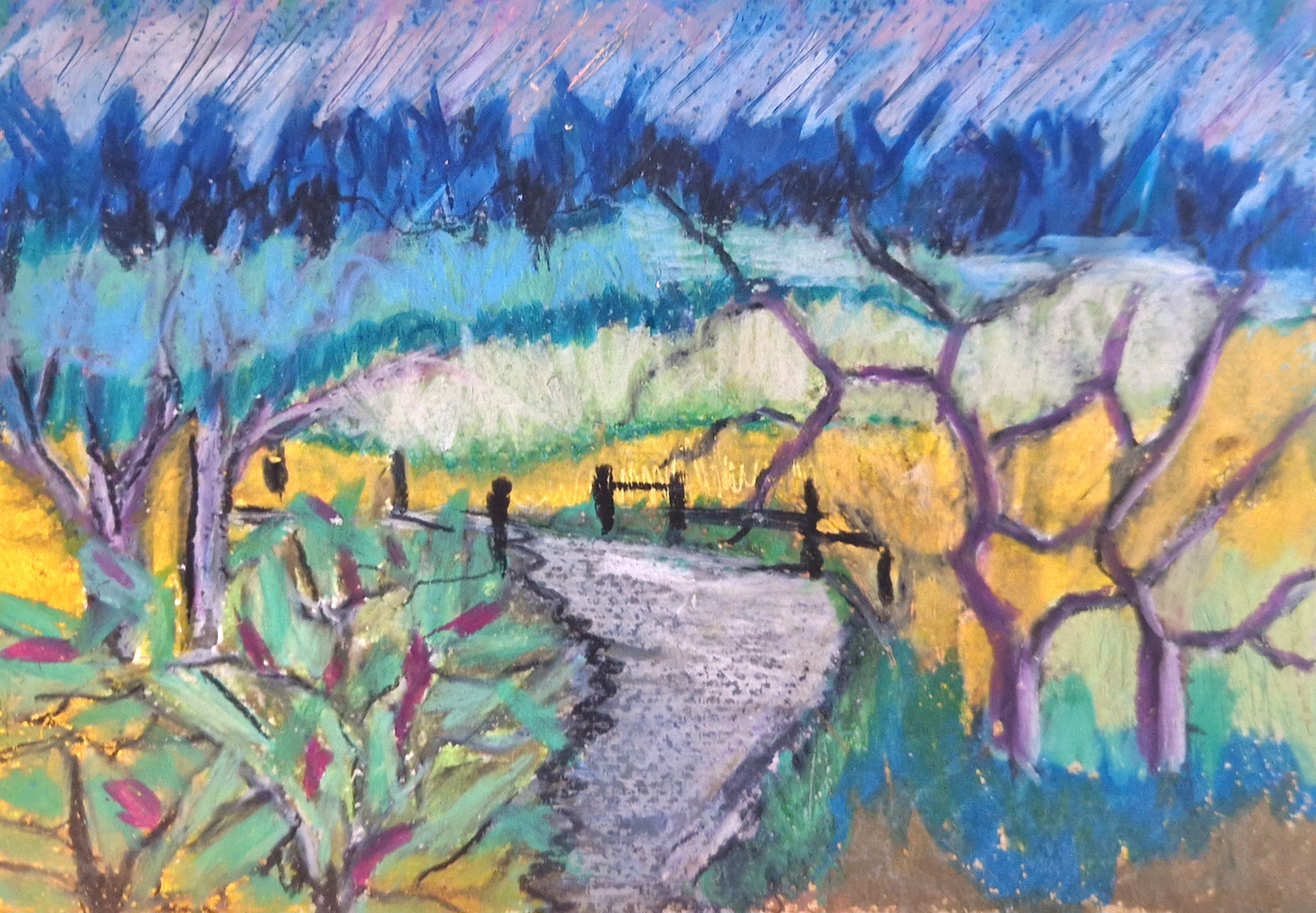 Silkeborg: A5 pastel på papir 2025