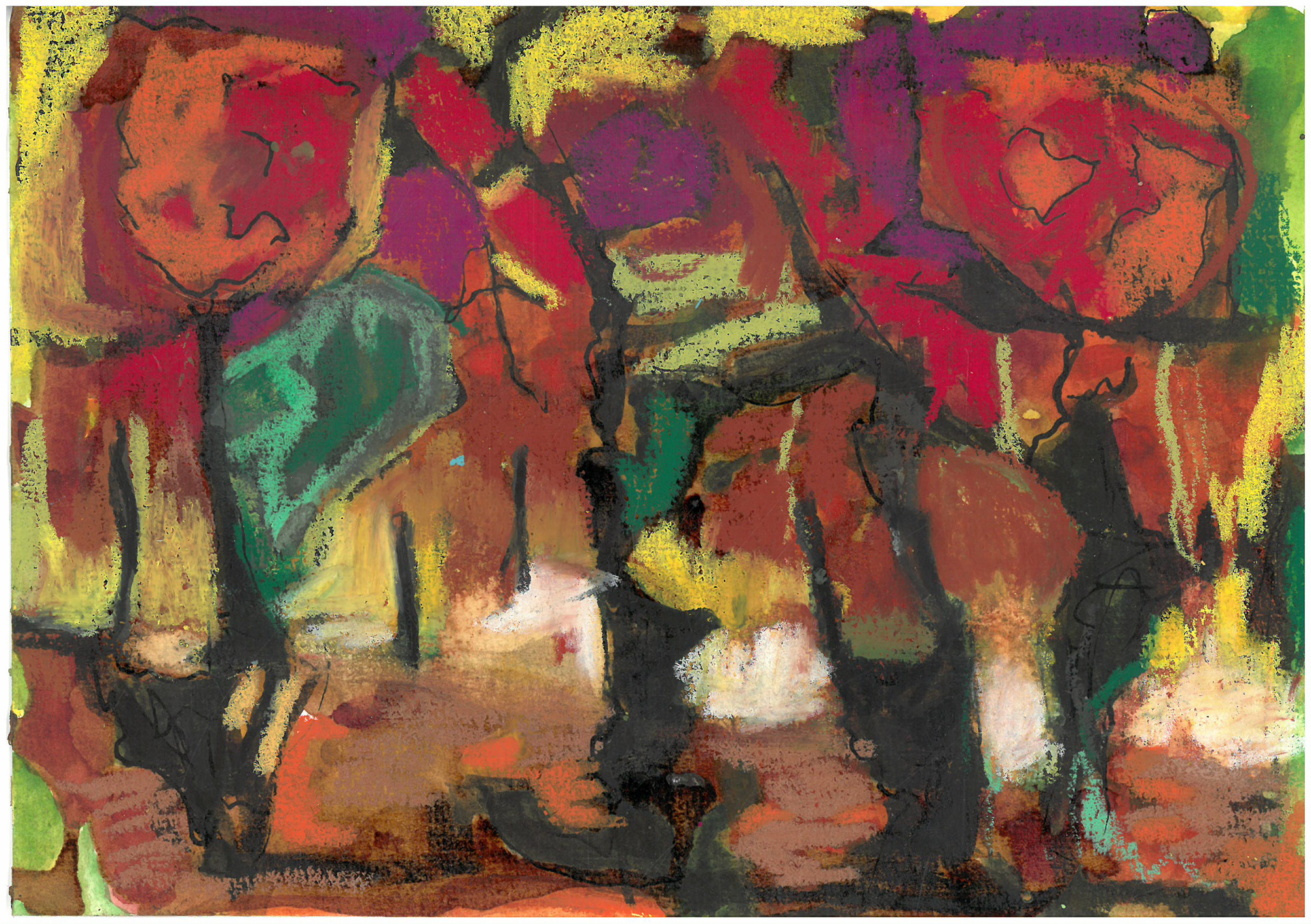Solgt. Pastel på A5  (148 × 210 mm)papir 550 kr.
