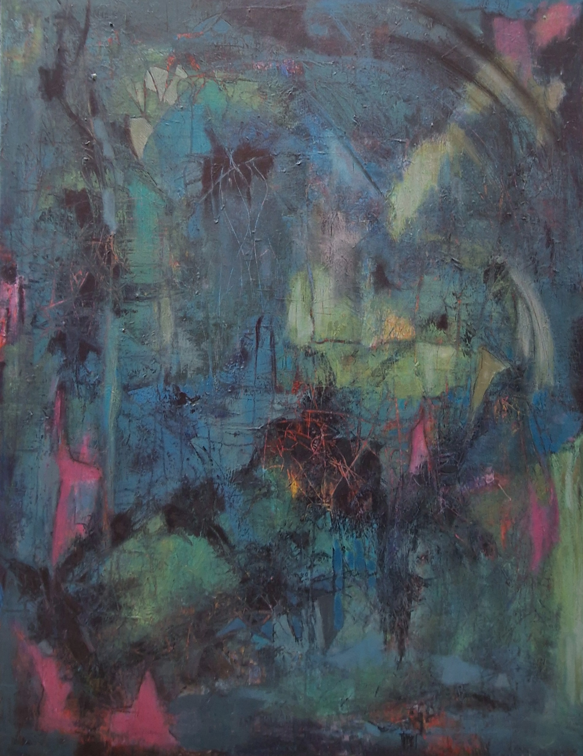 8300 kr. (incl. træramme)80x100 cm Akryl på lærred 2025 titel: Tillid