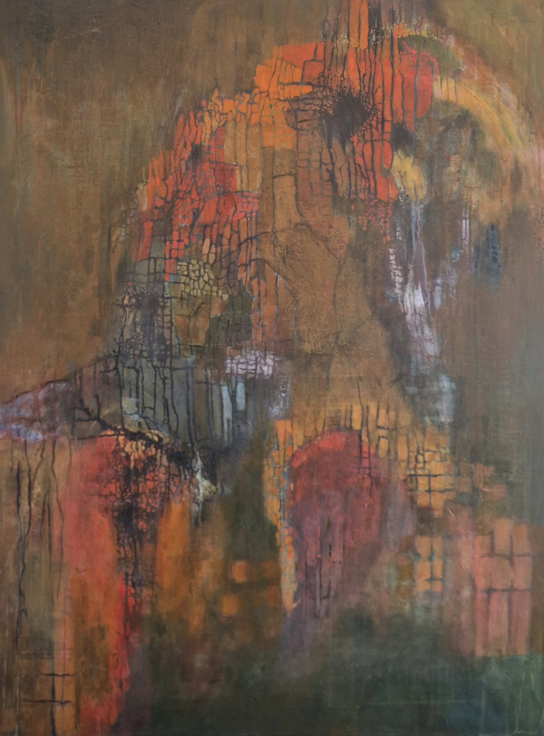 9300 kr. (incl. træramme) 90x110 Akryl på lærred 2025