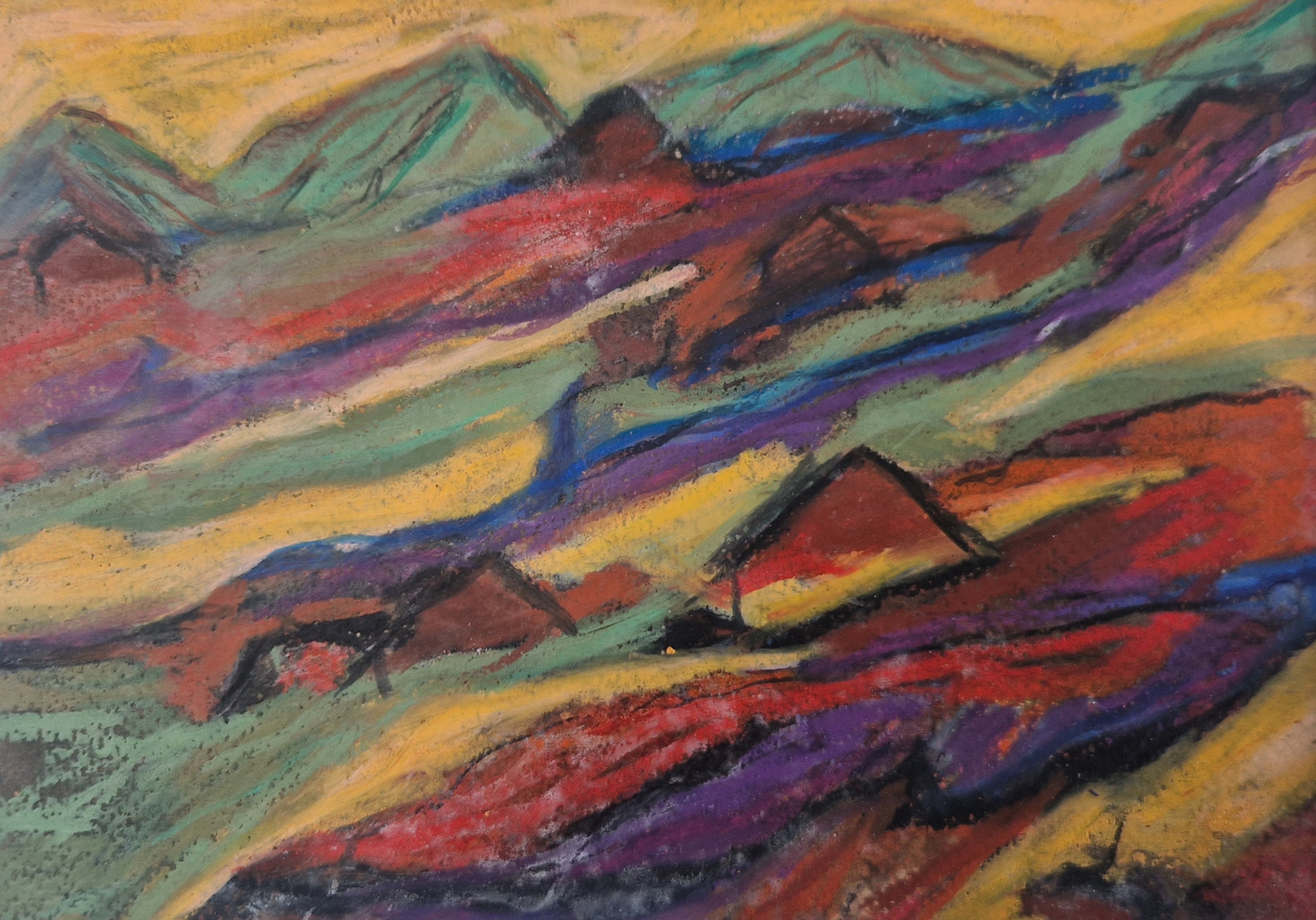 Solgt. 850 kr. A5 pastel på papir 2025