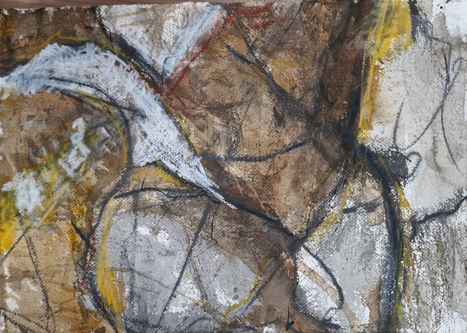 1500 kr. Kaffe, tush og pastel på A3 papir, 2025